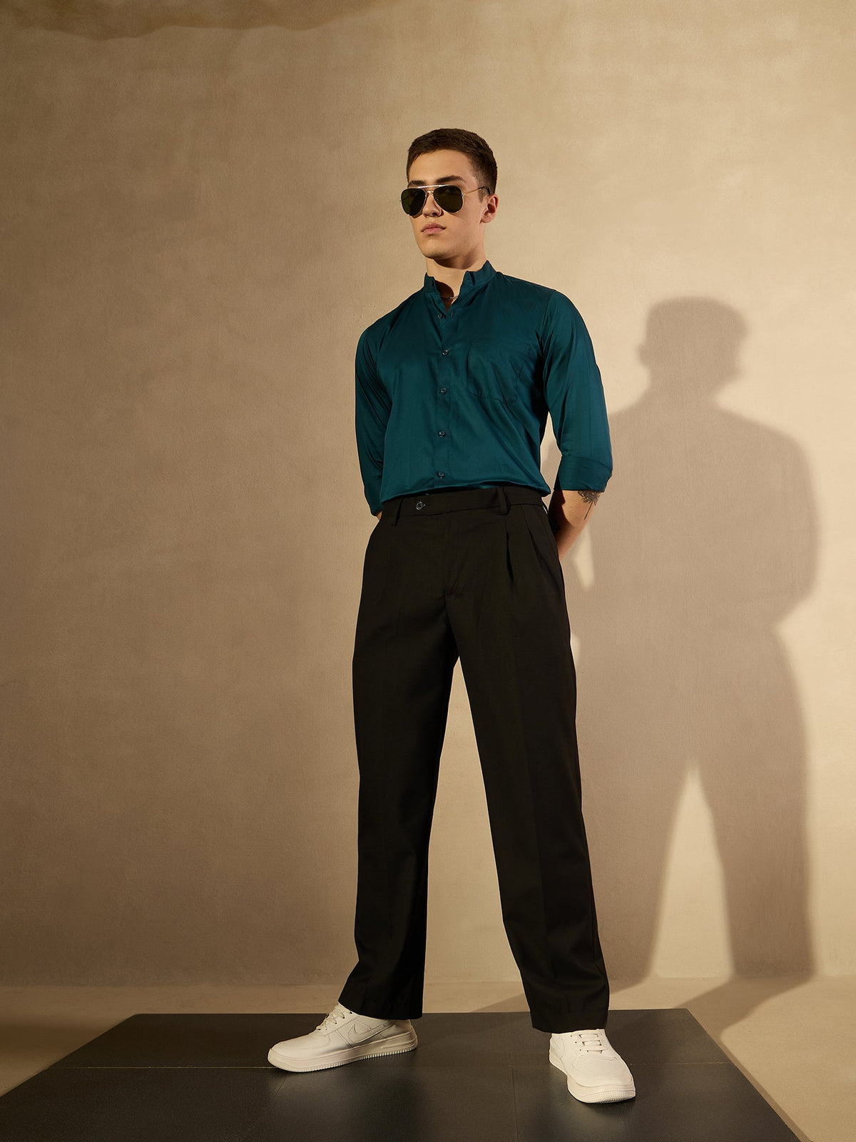 Korean Double Pleated Baggy Trouser