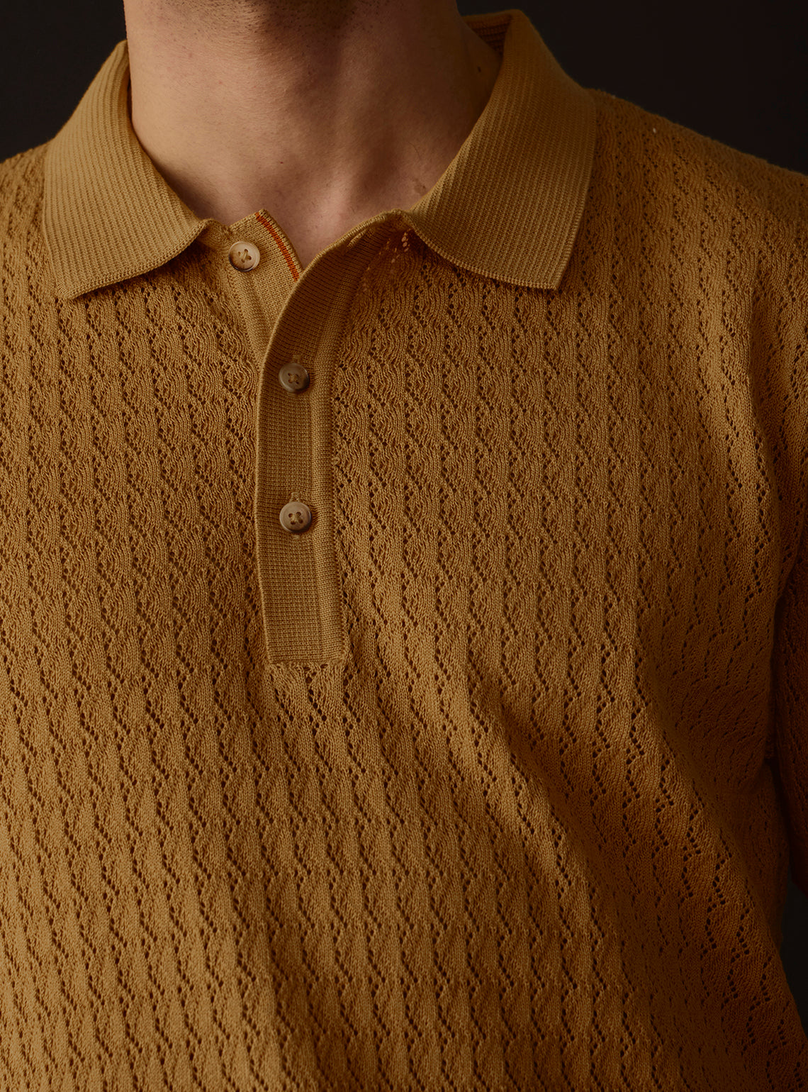 Saffron Mustard Cotton Polo