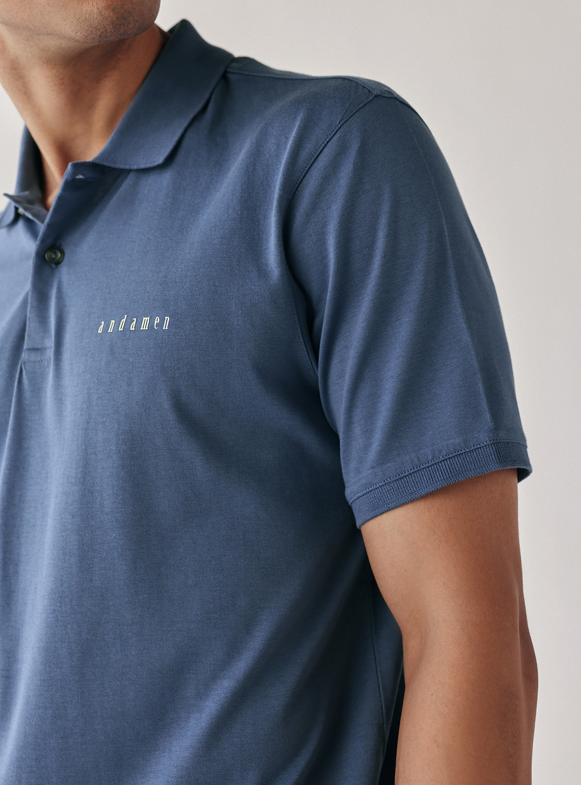Pearl Blue Cotton Polo