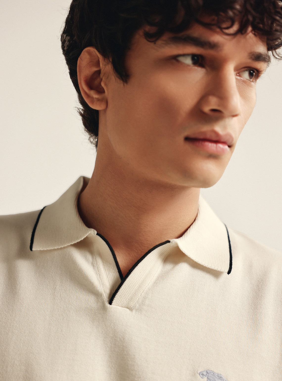 Dove White Cotton Polo