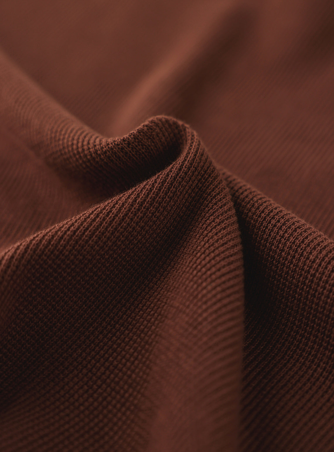 Mocha Rust Cotton Textured Polo