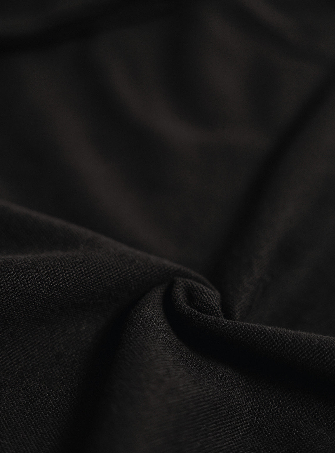 Ink Black Cotton Stretch Pocket Polo