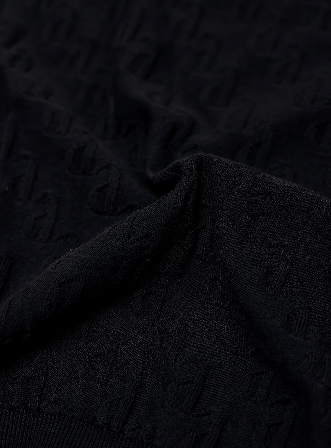 Shark Black Cotton Knit Polo