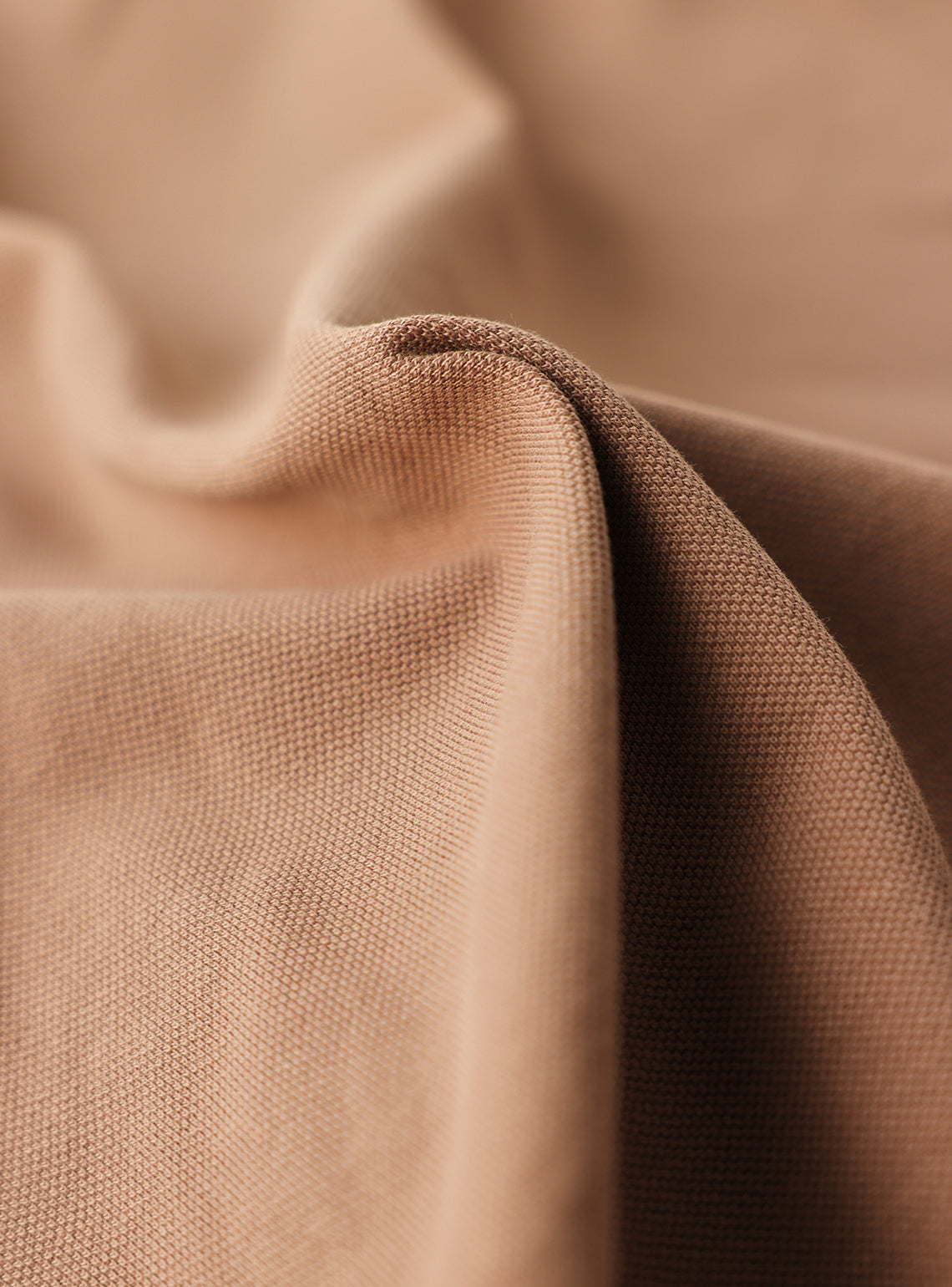 Saddle Brown Cotton Stretch Pique Polo