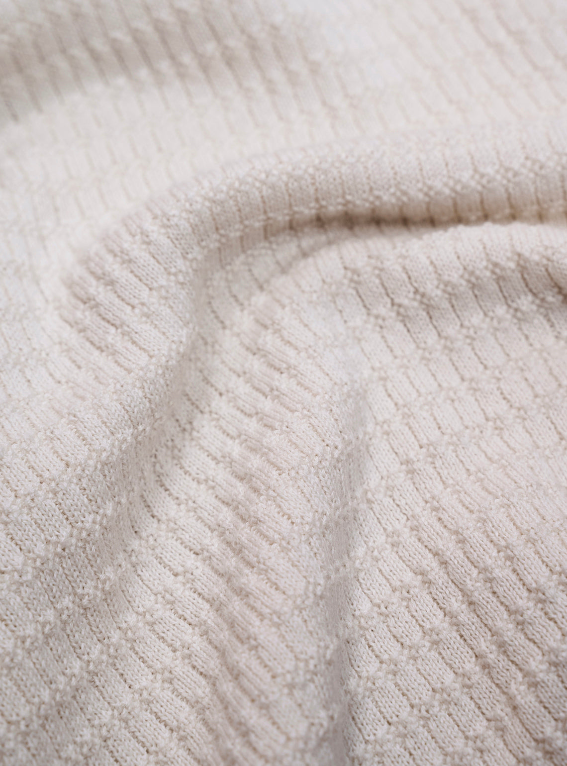 Sea White Cotton Knit Polo