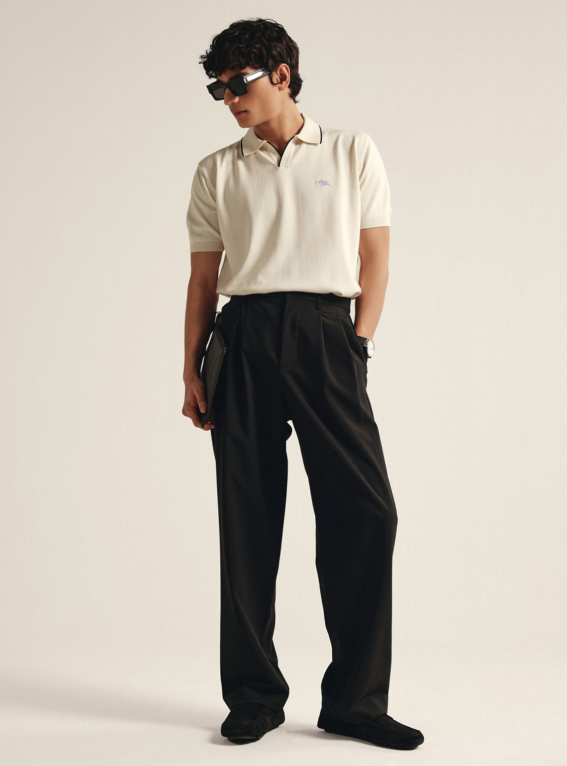 Dove White Cotton Polo