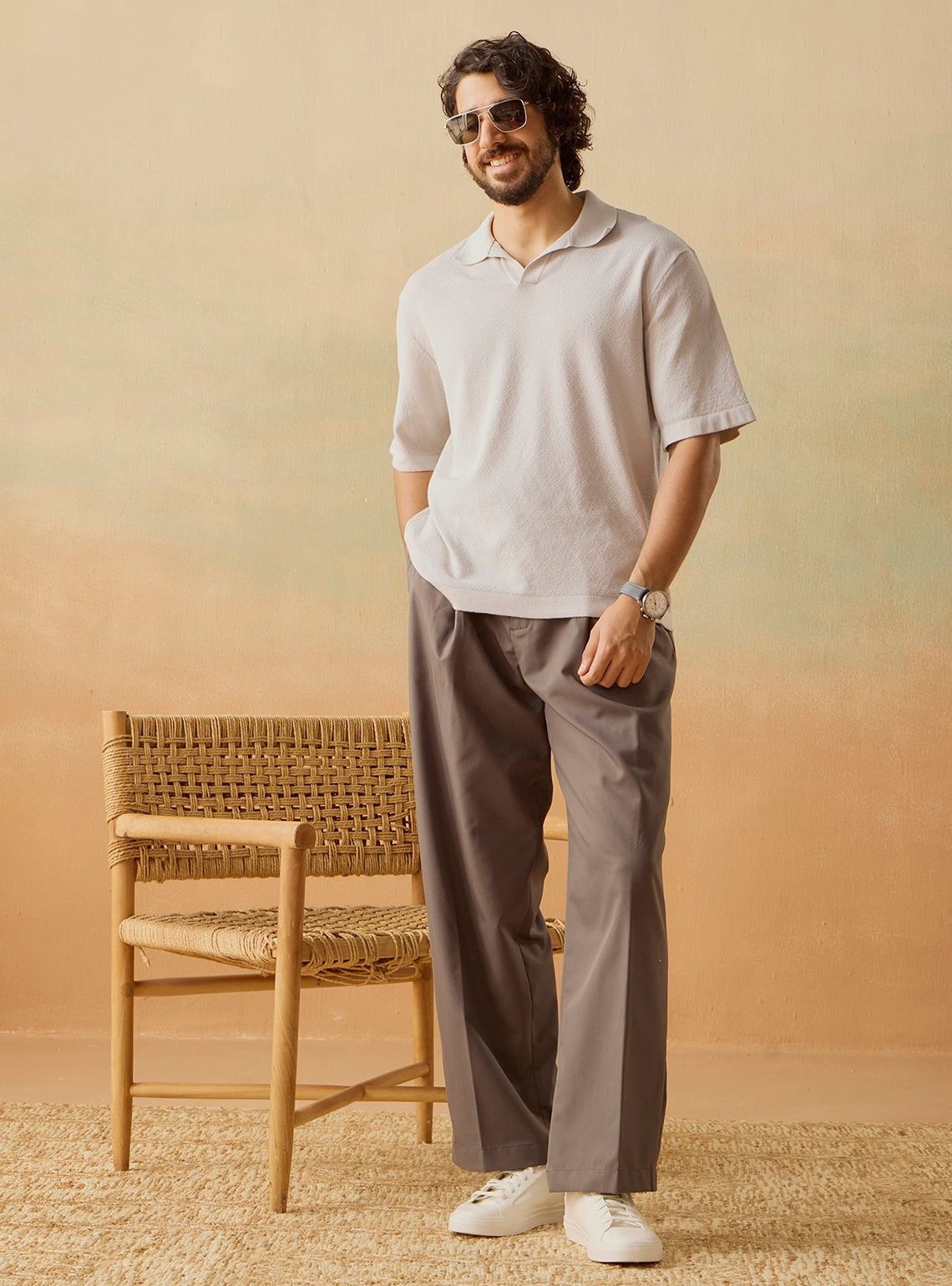White Sand Cotton Polo