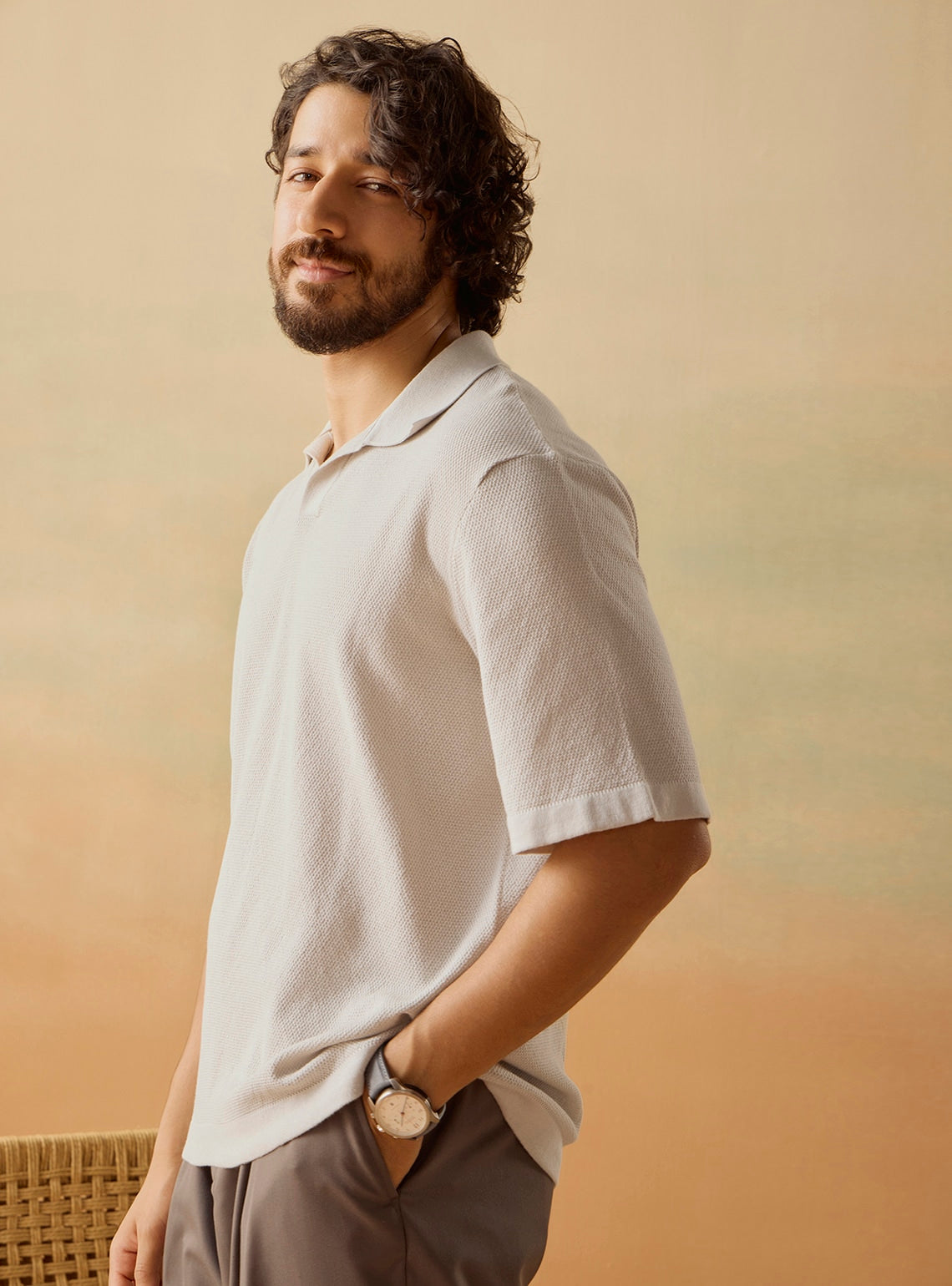White Sand Cotton Polo