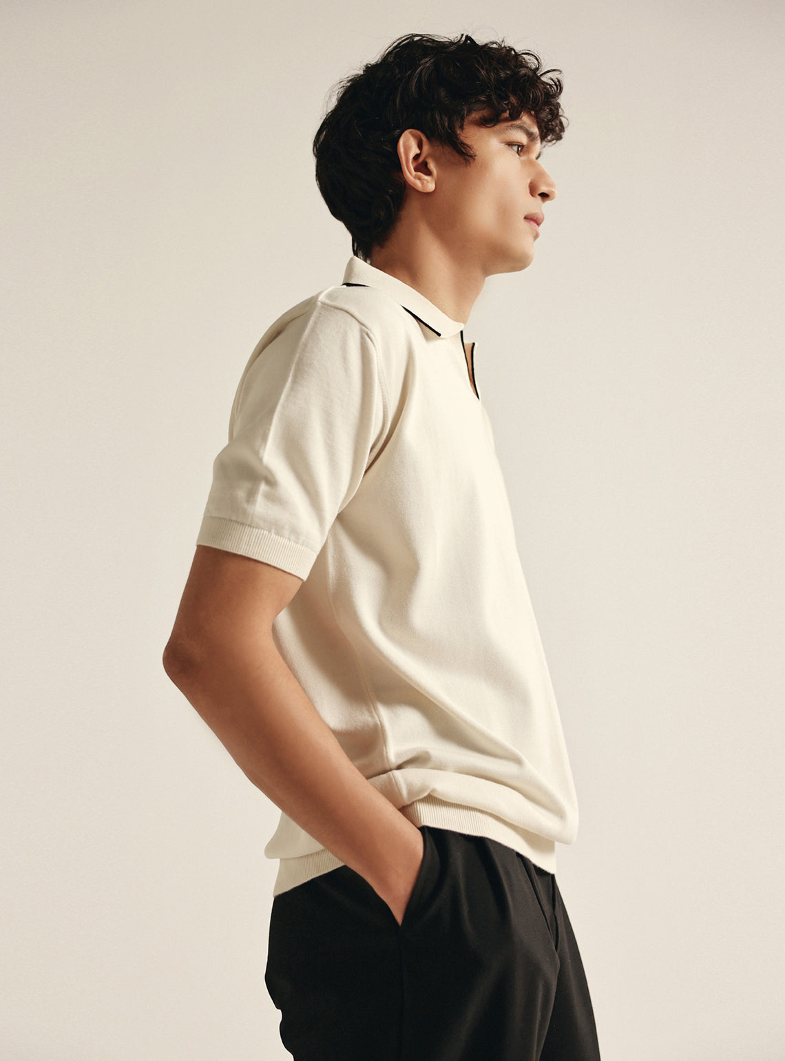 Dove White Cotton Polo