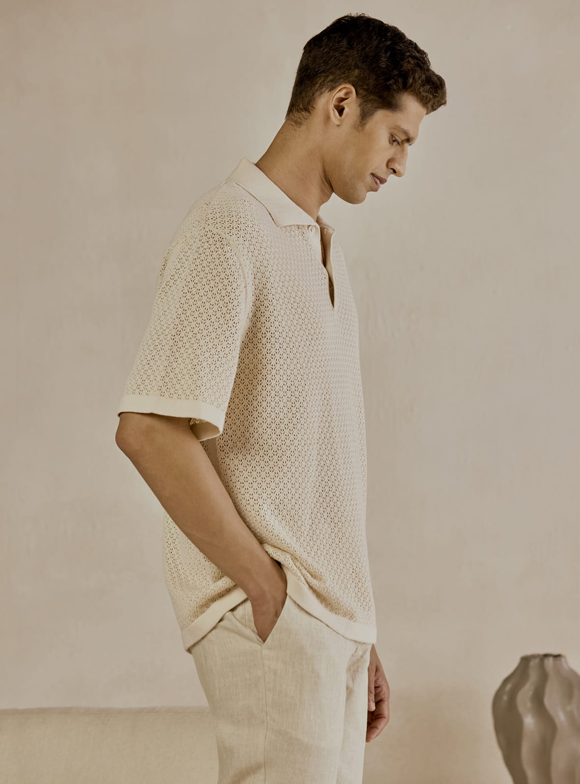 Reef White Organic Cotton Polo