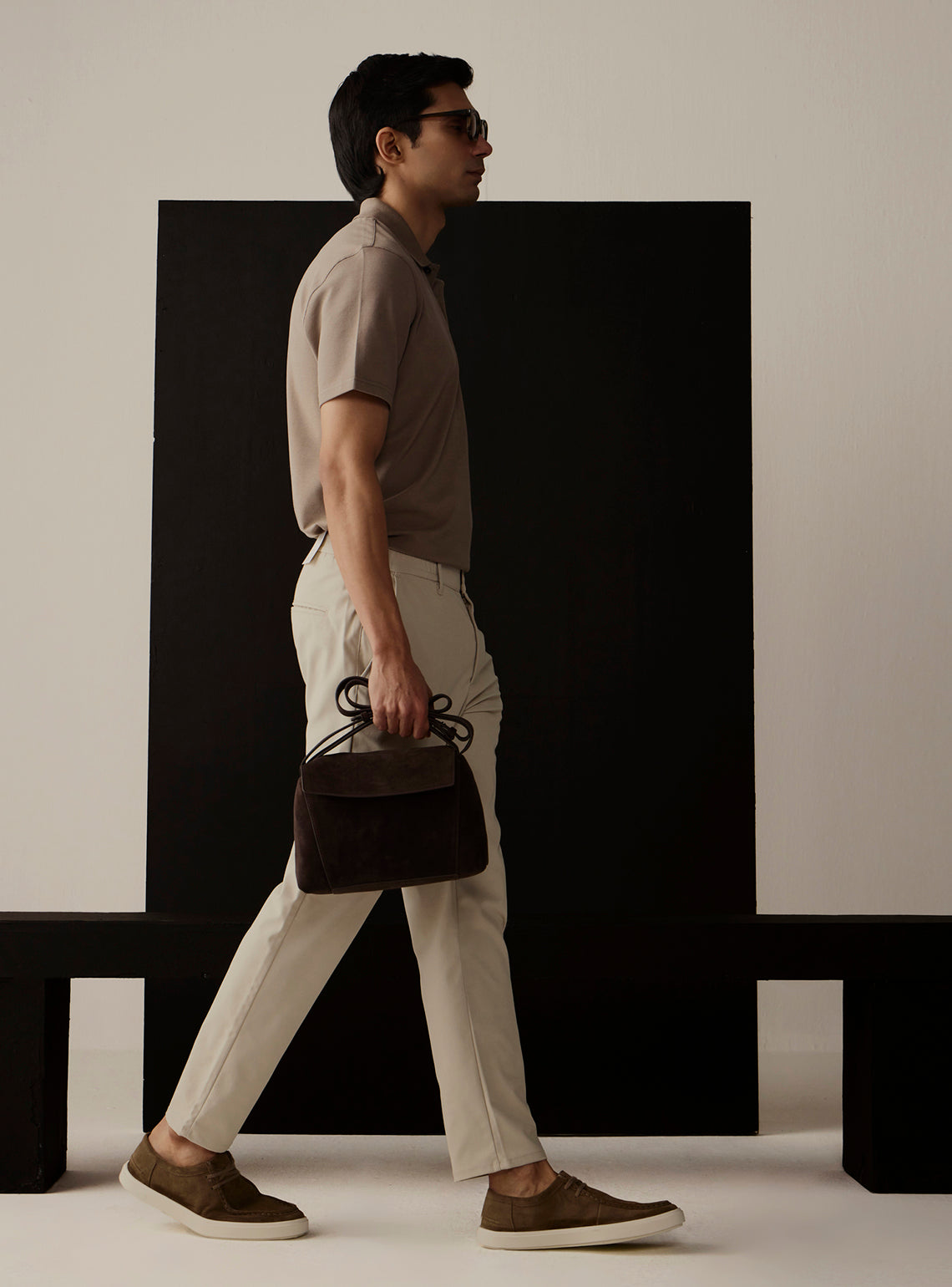 Ash Grey Cotton Stretch Polo