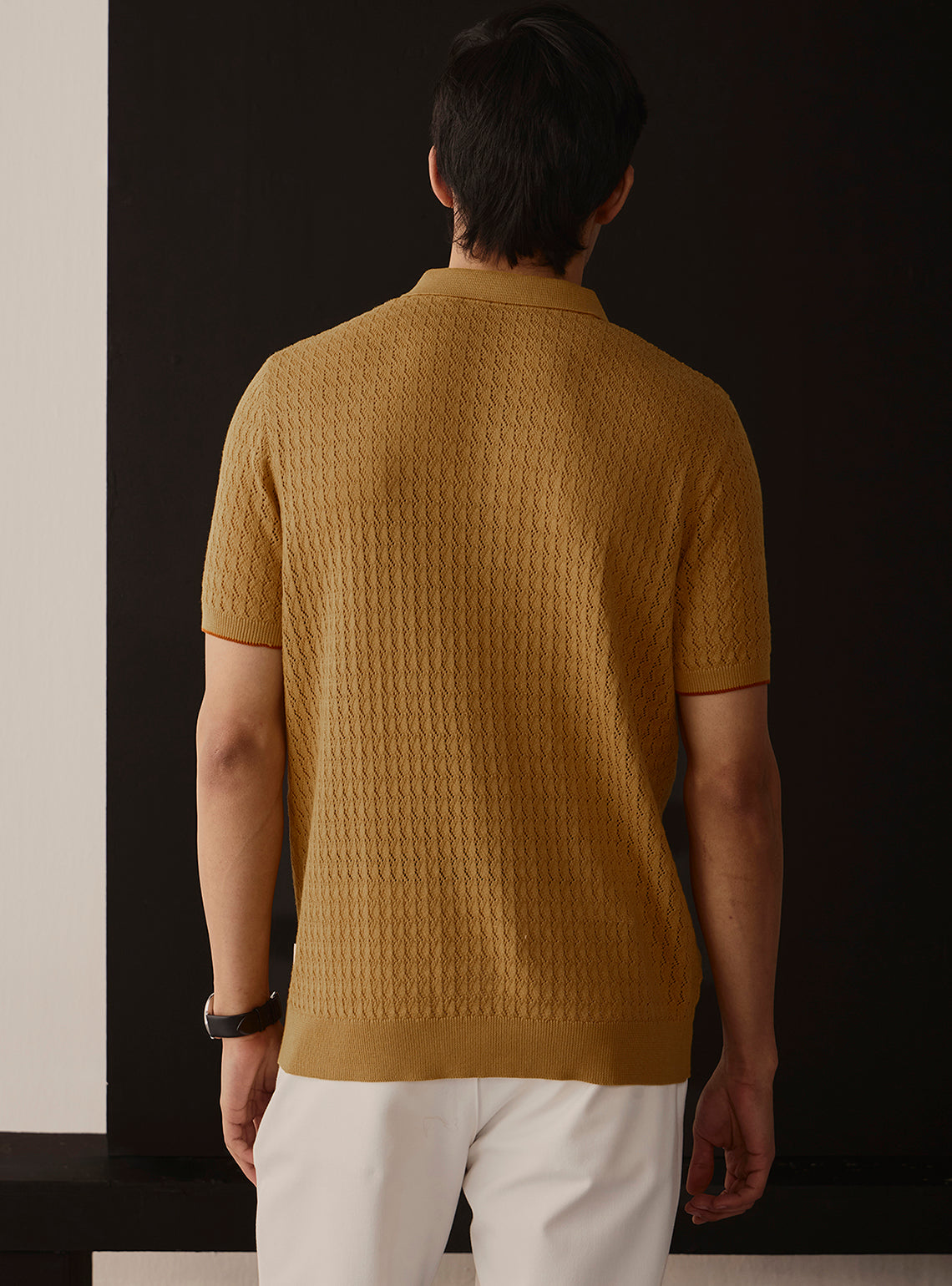 Saffron Mustard Cotton Polo