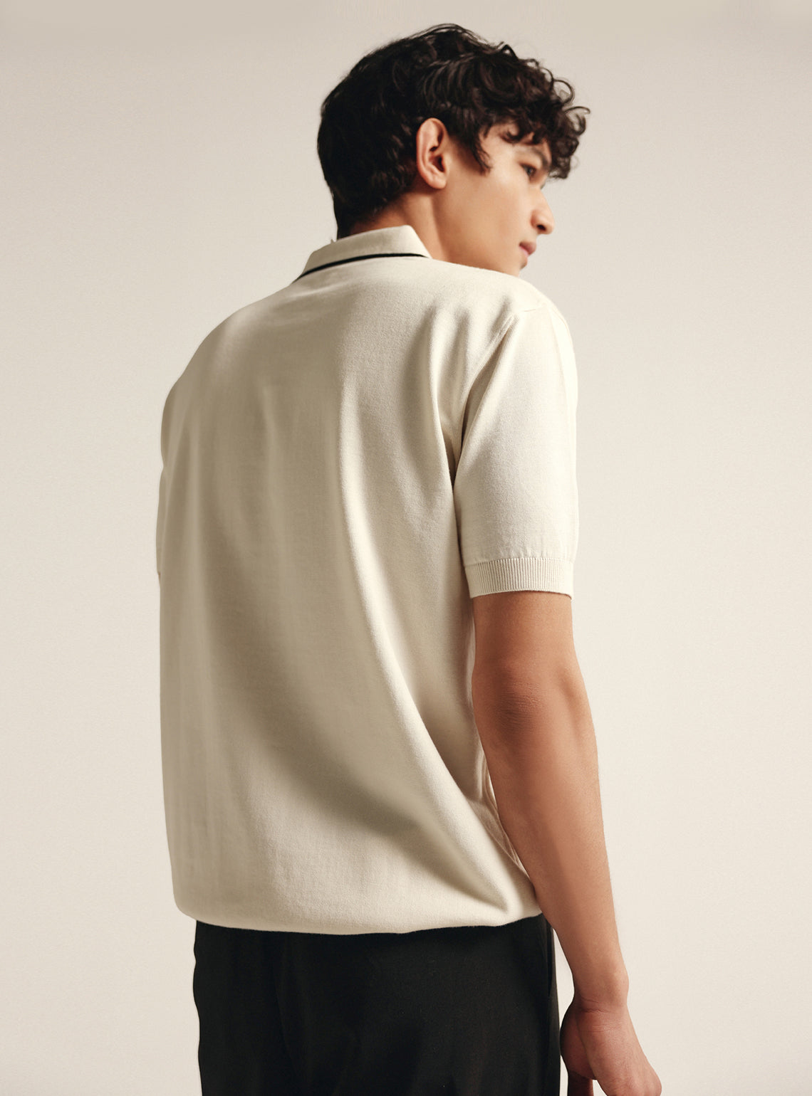 Dove White Cotton Polo