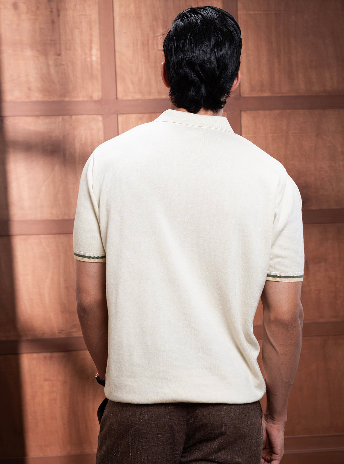 Vista White Cotton Polo