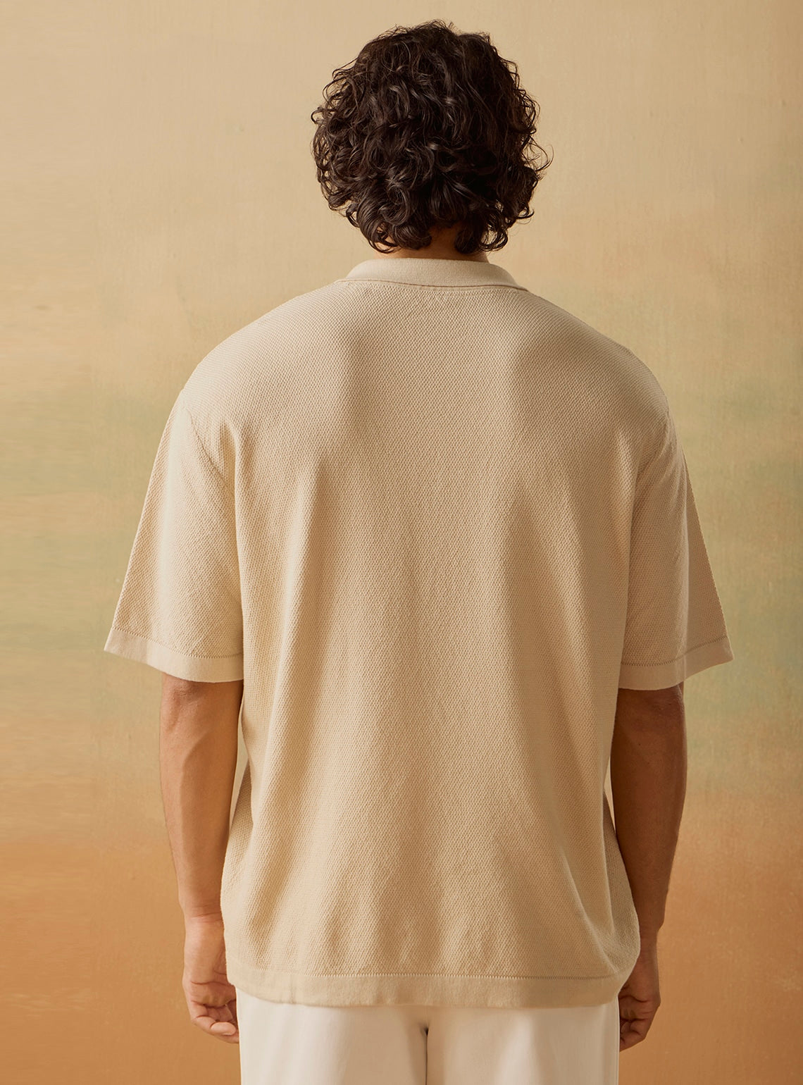 Vanilla Beige Cotton Polo