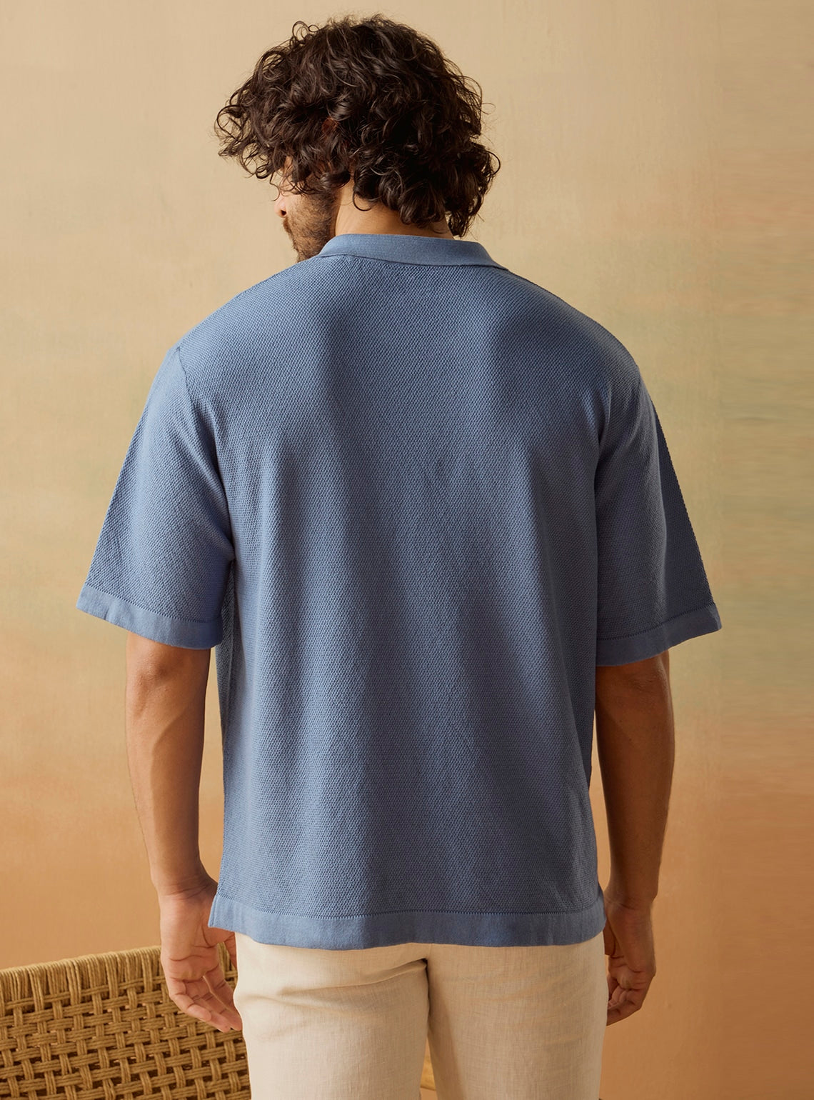 Nile Blue Cotton Polo