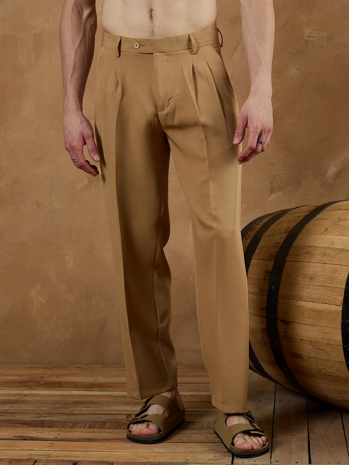 Korean Double Pleated Baggy Trouser