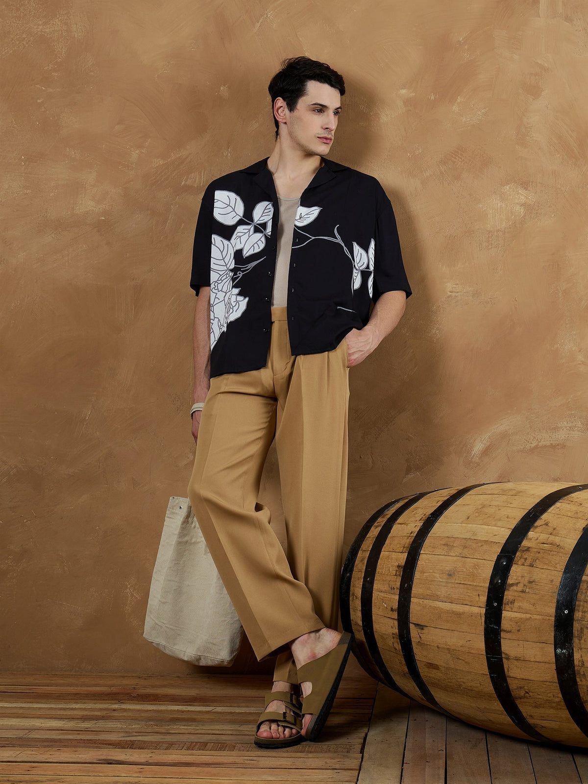 Korean Double Pleated Baggy Trouser