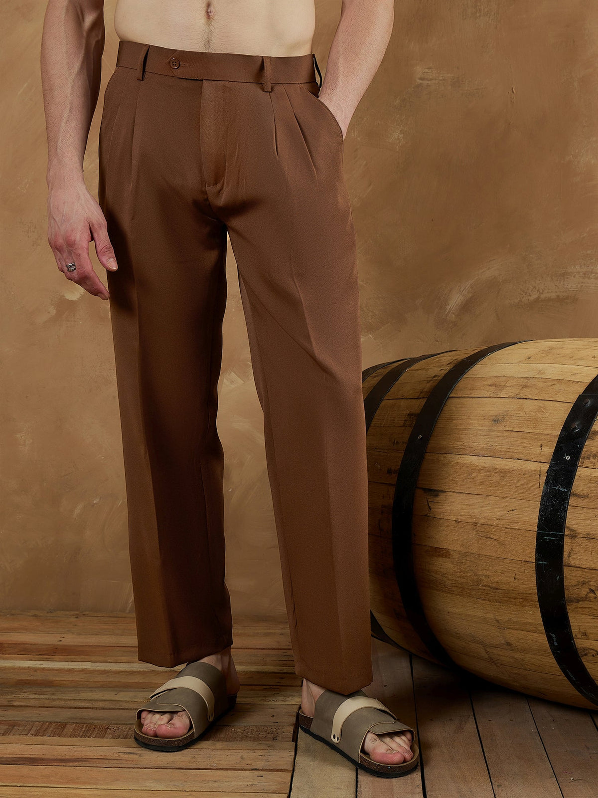 Korean Double Pleated Baggy Trouser