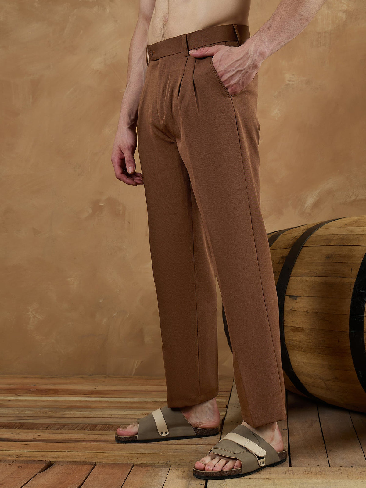 Korean Double Pleated Baggy Trouser