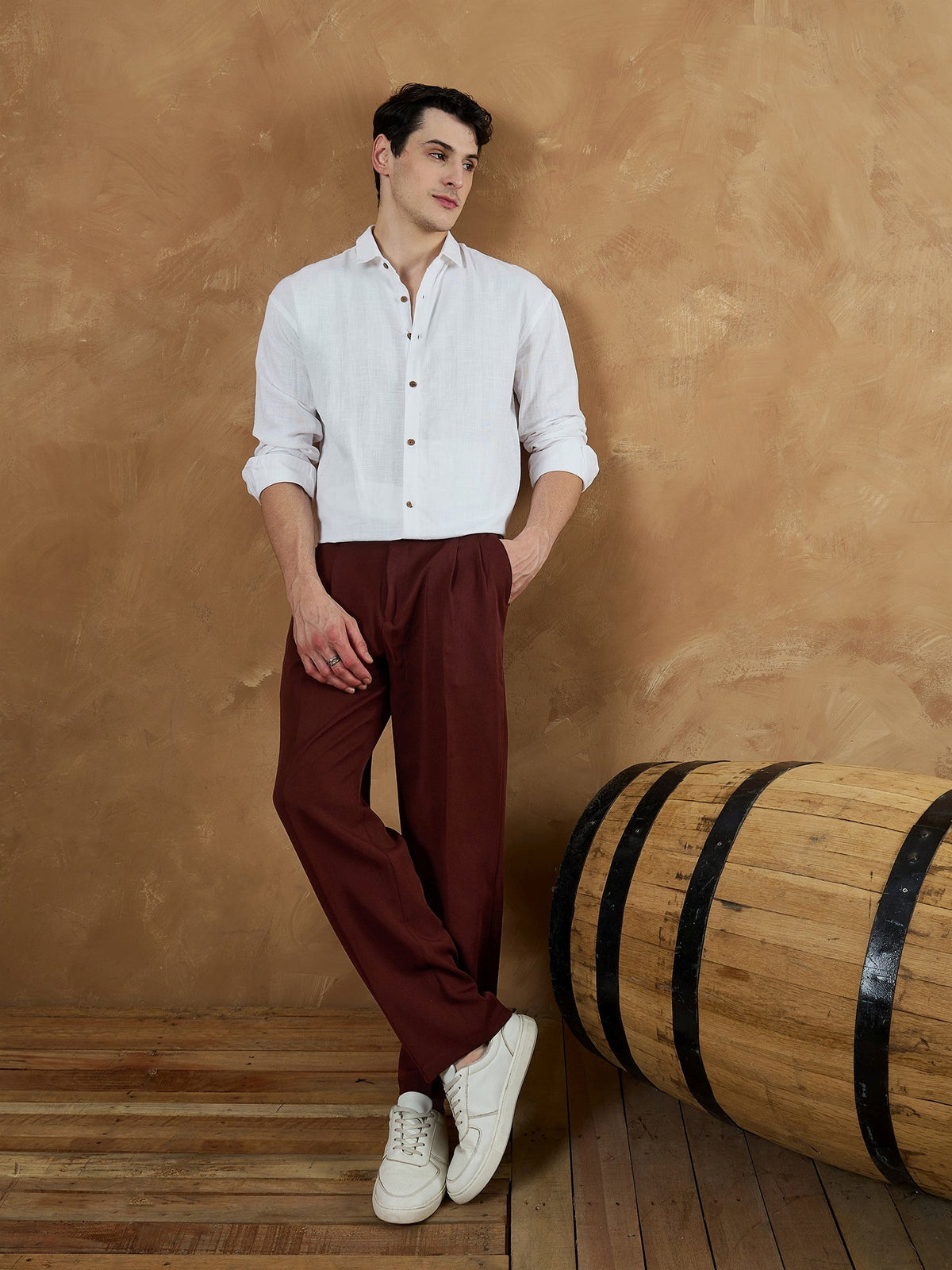 Korean Double Pleated Baggy Trouser