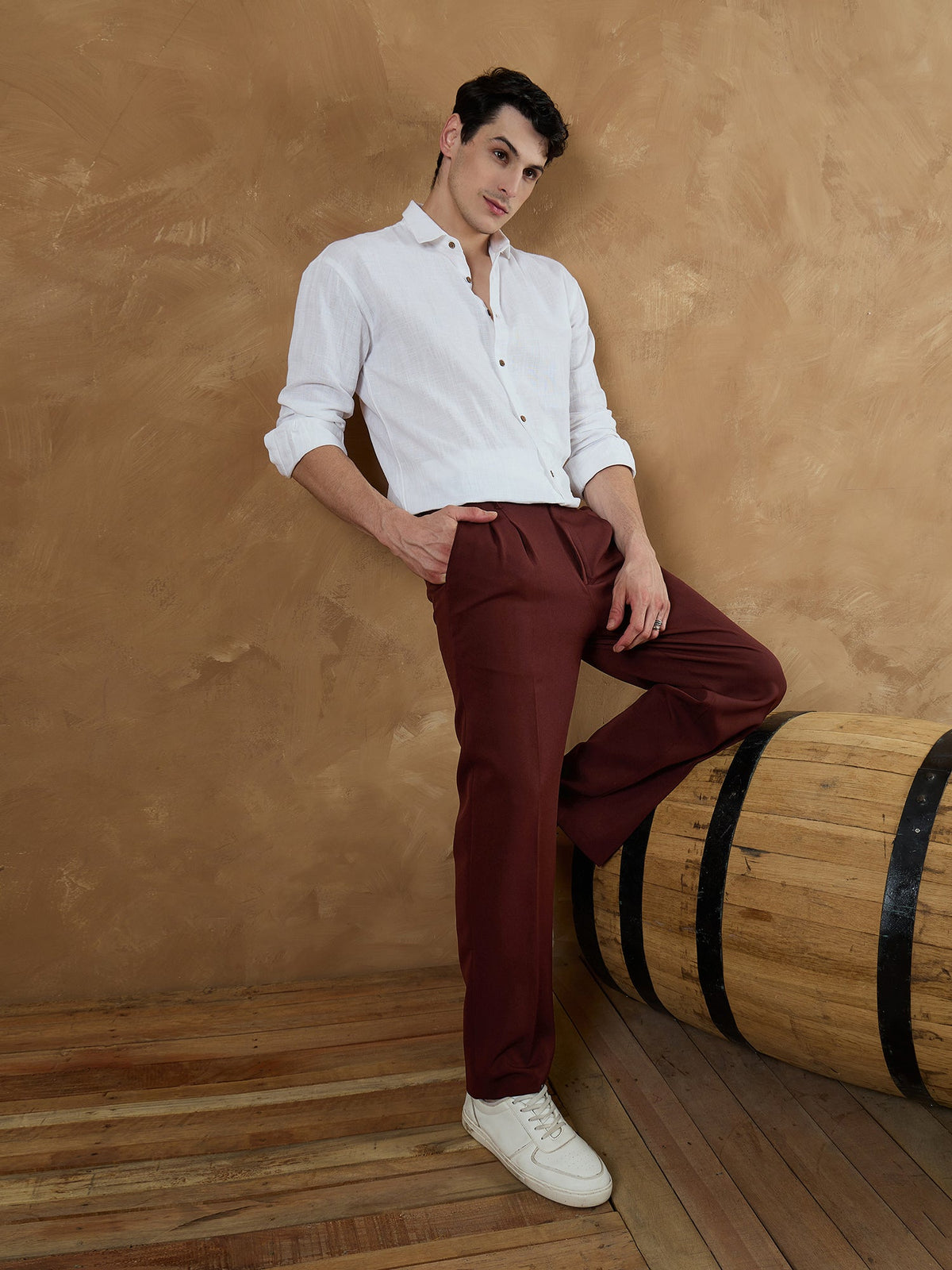 Korean Double Pleated Baggy Trouser