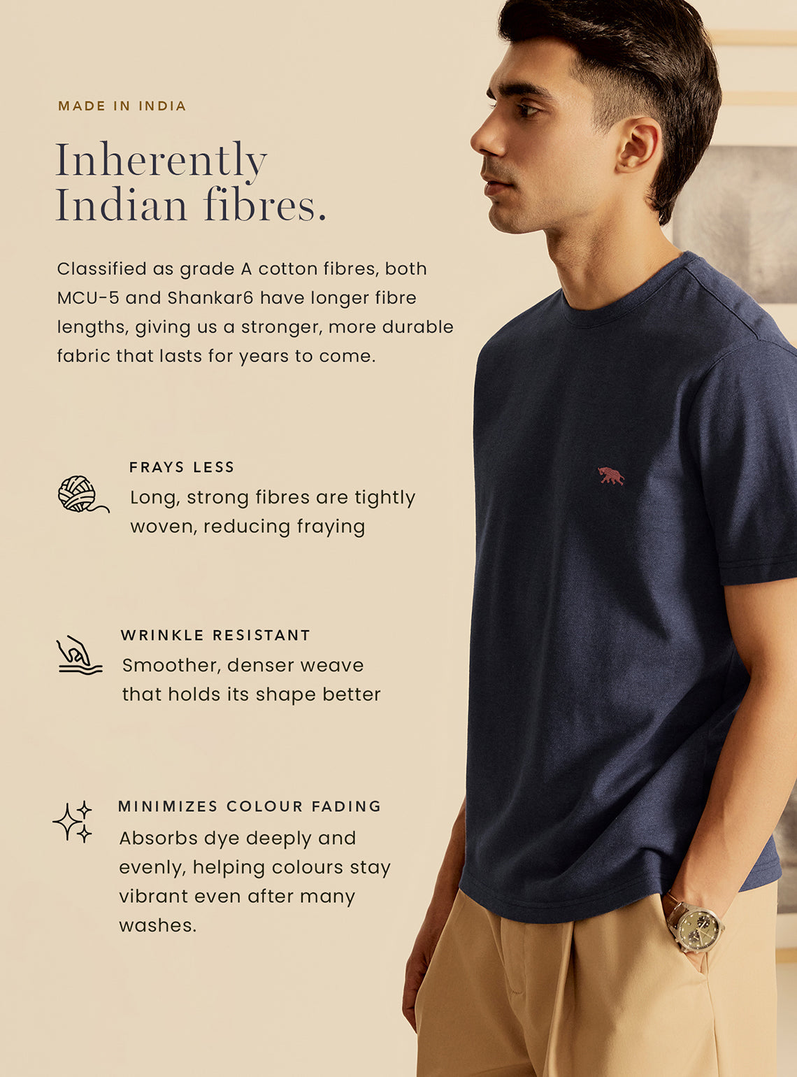 Nomad Grey Cotton Textured Polo