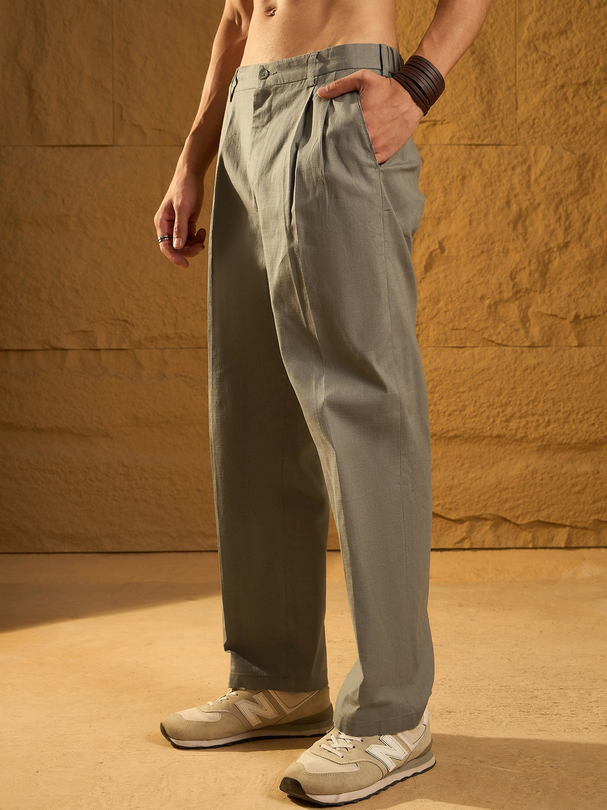 Textured Korean Trouser