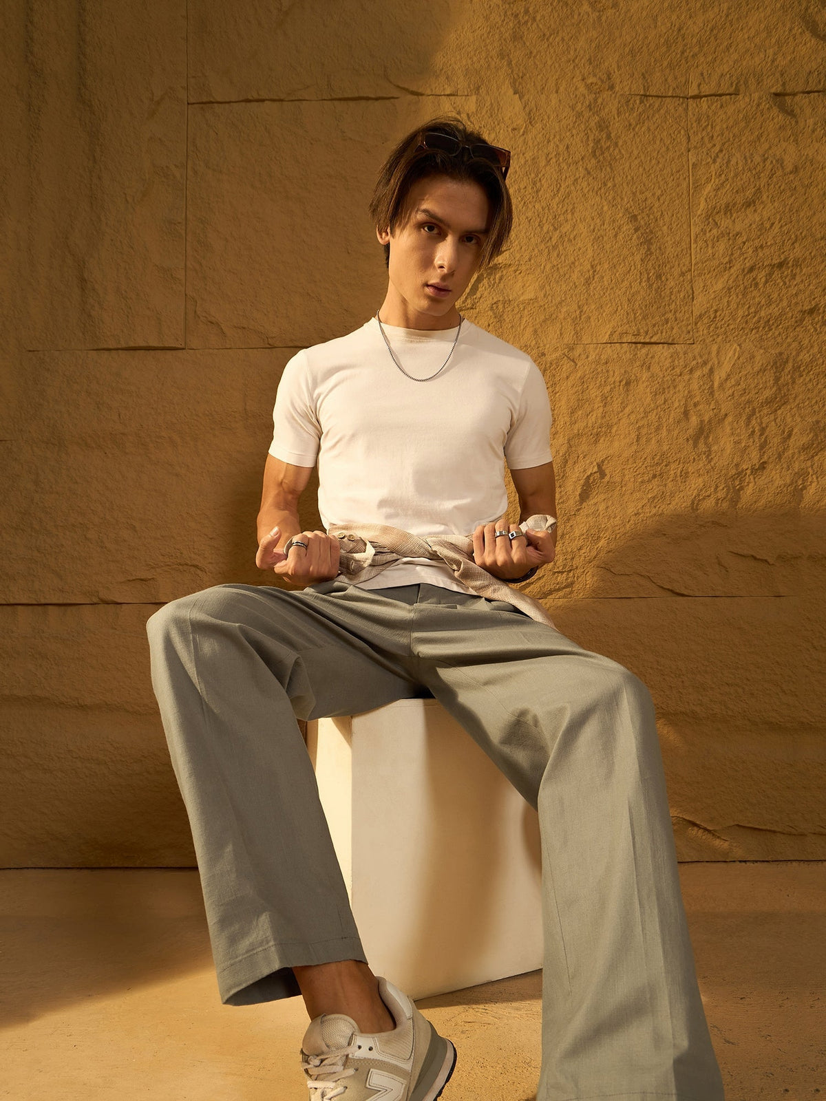 Textured Korean Trouser