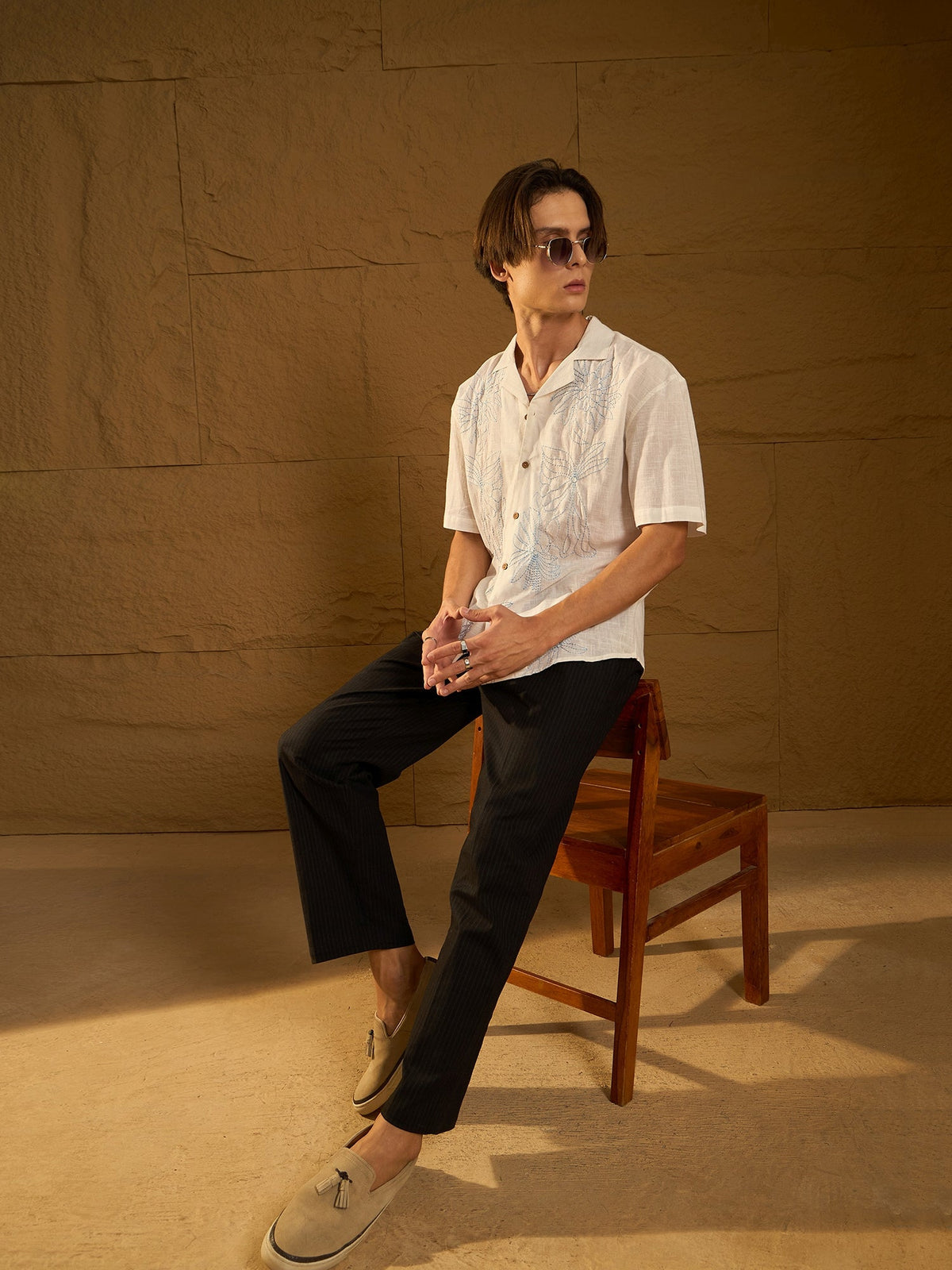 Korean Striped Baggy Trouser