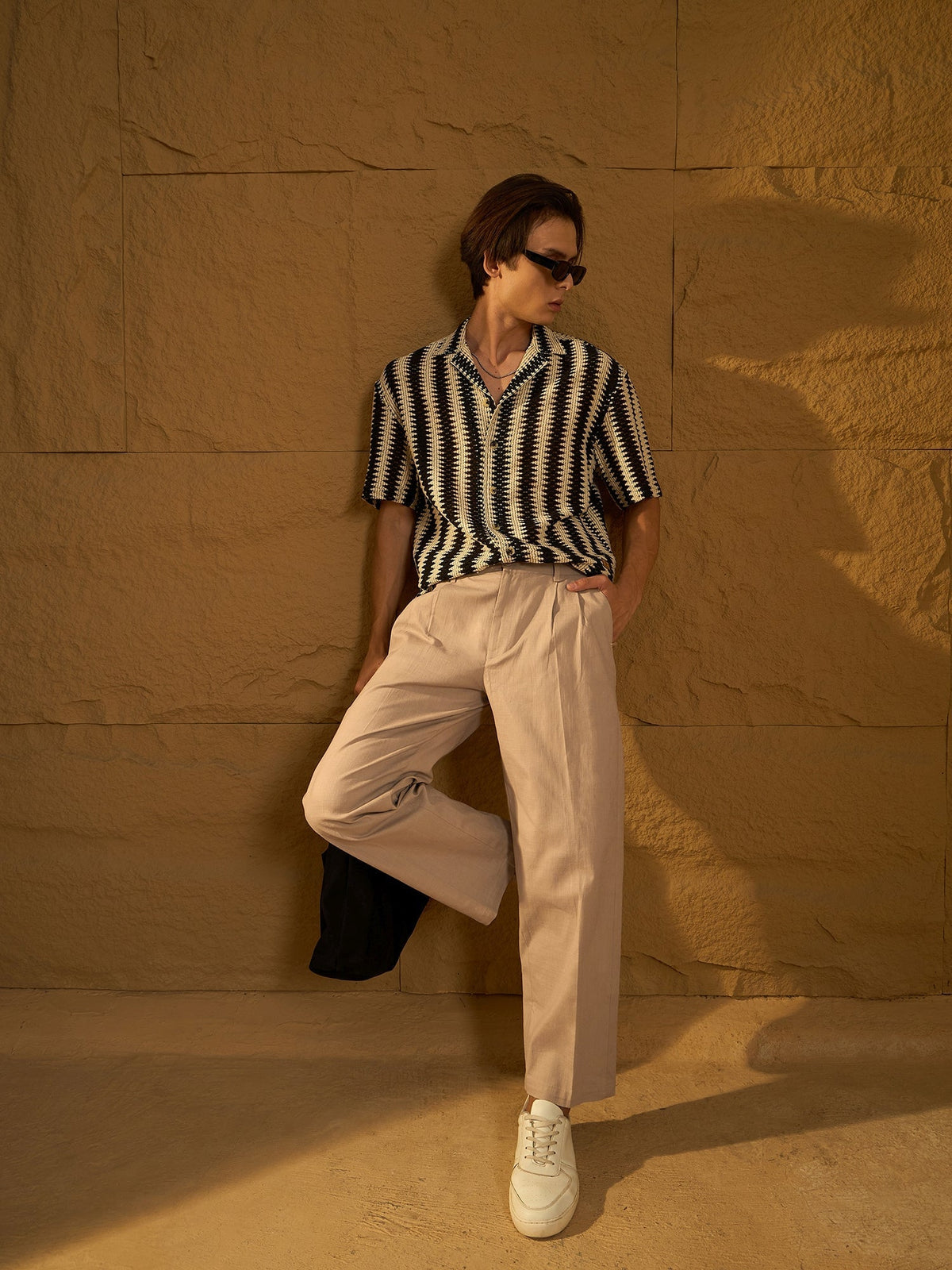 Korean Double Pleated Baggy Trouser