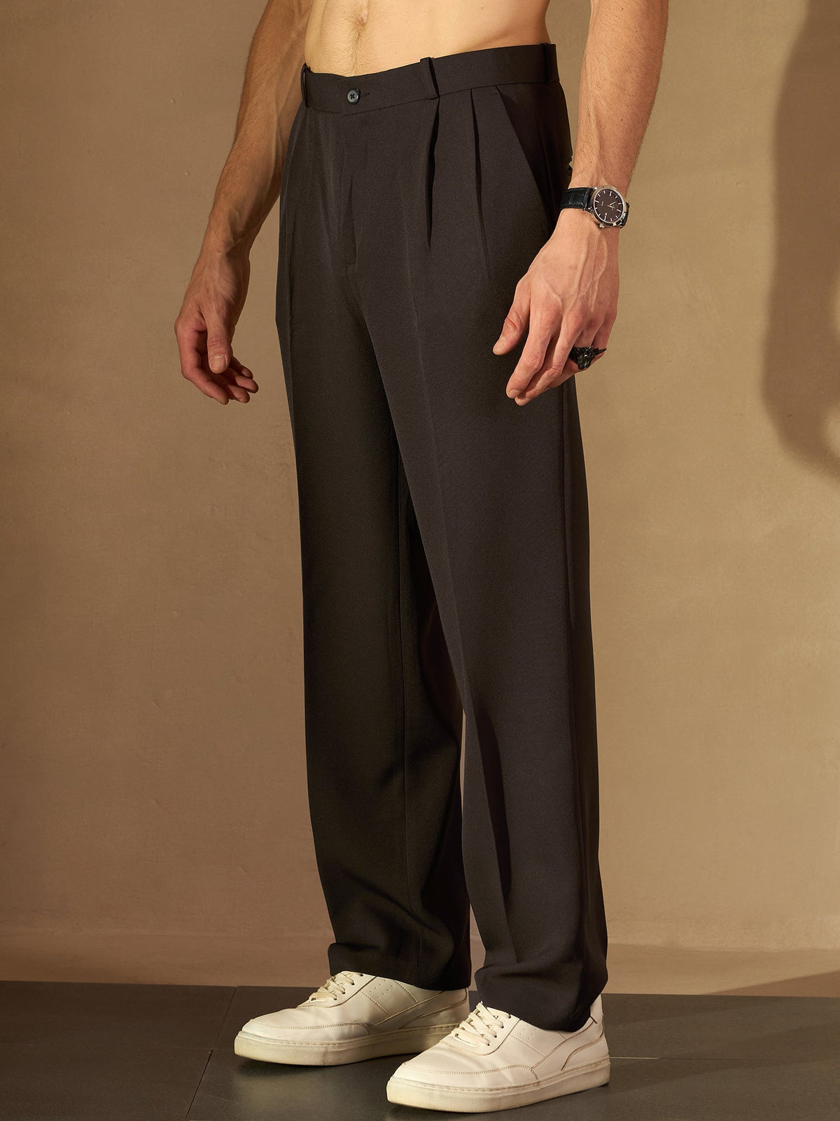 Korean Double Pleated Baggy Trouser
