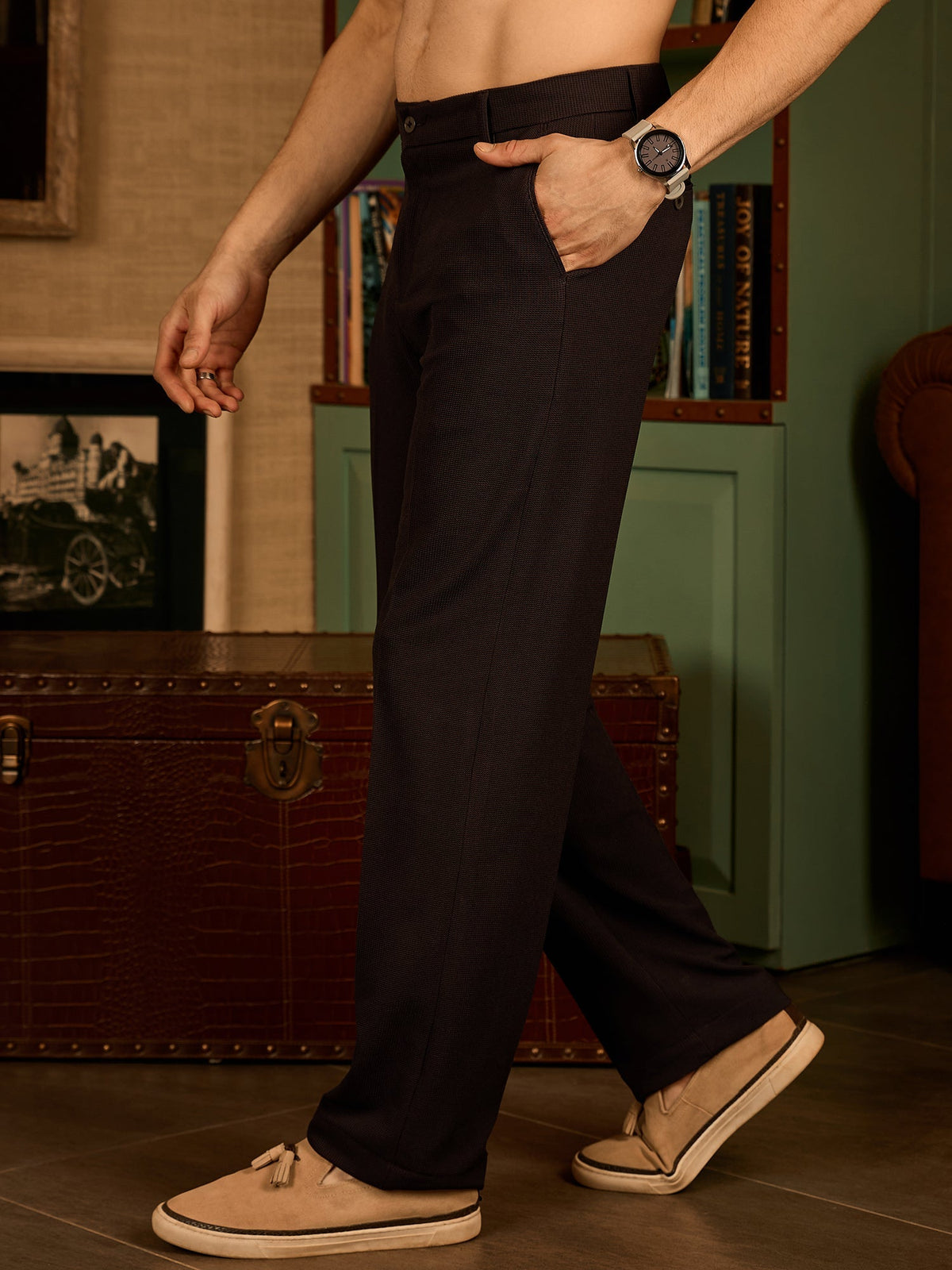 Korean Baggy Fit Stretchable Trouser