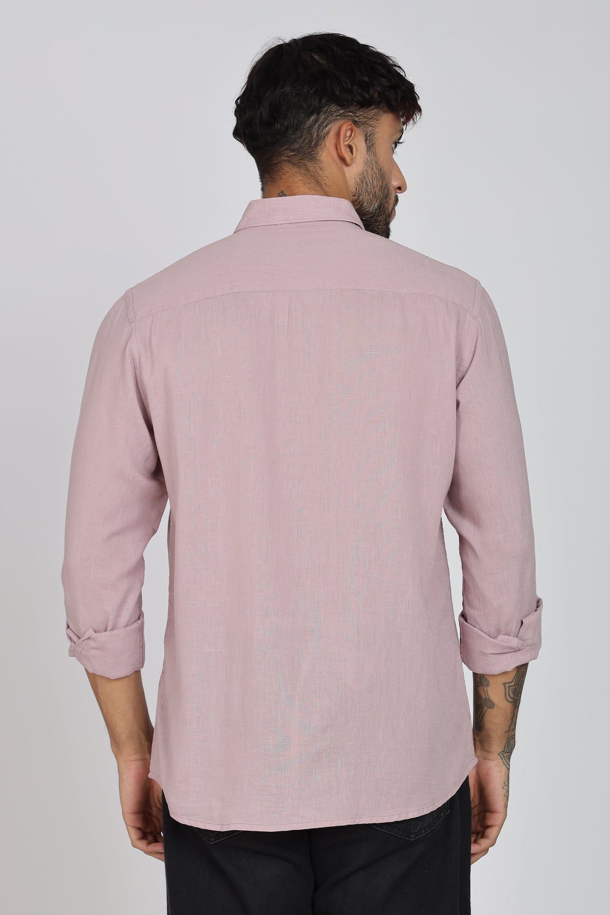 Men's Full Sleeves Plain Pink Shirt | Imported Fabric Stitchless | Formal & Party Wear