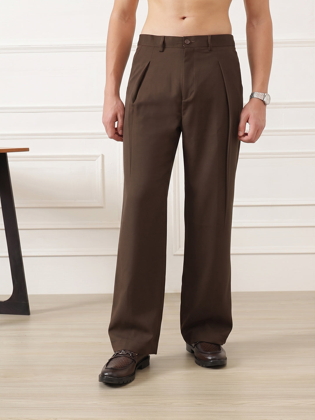 Wide Leg Pleated Korean Pant