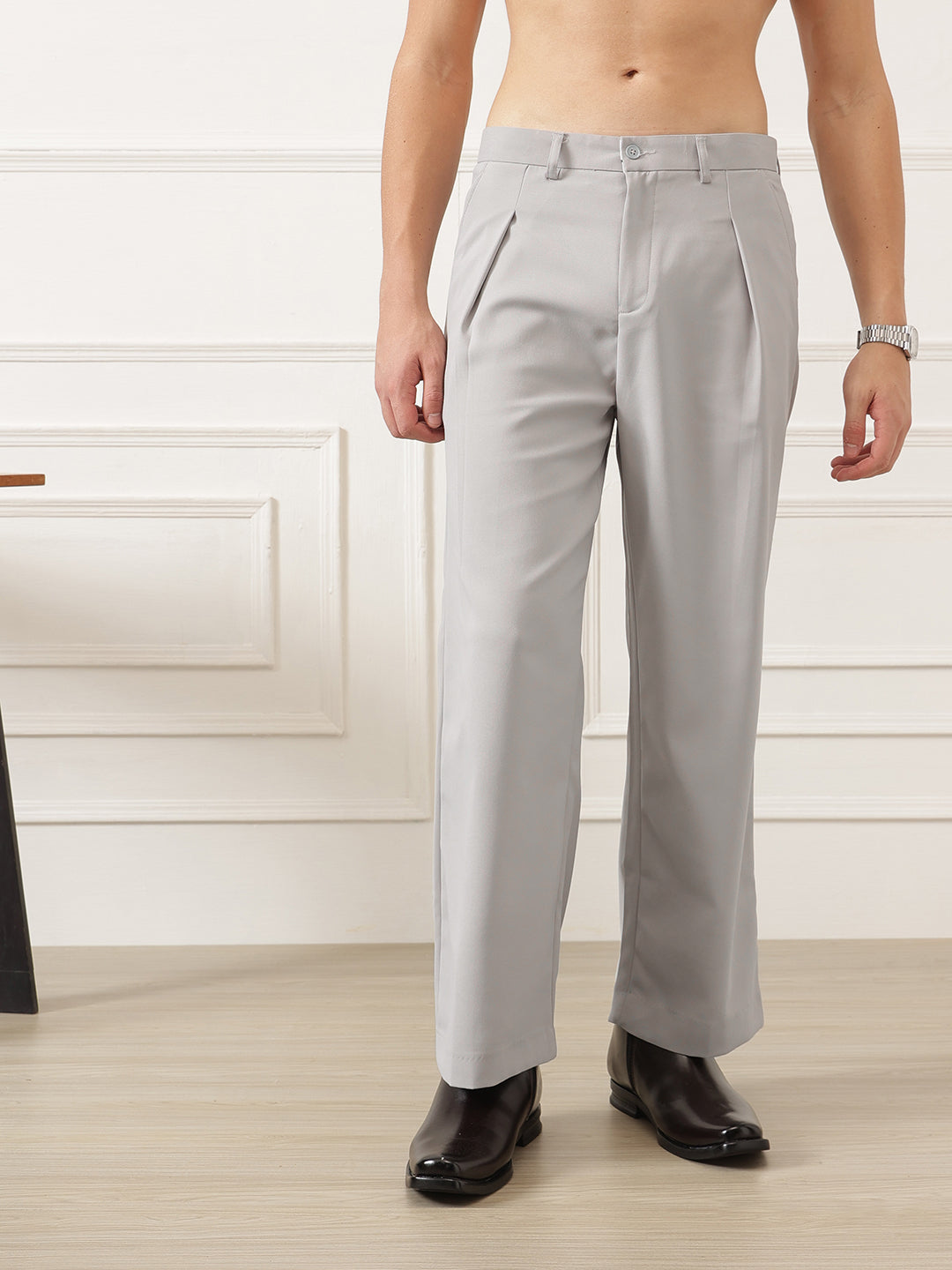 Wide Leg Pleated Korean Pant