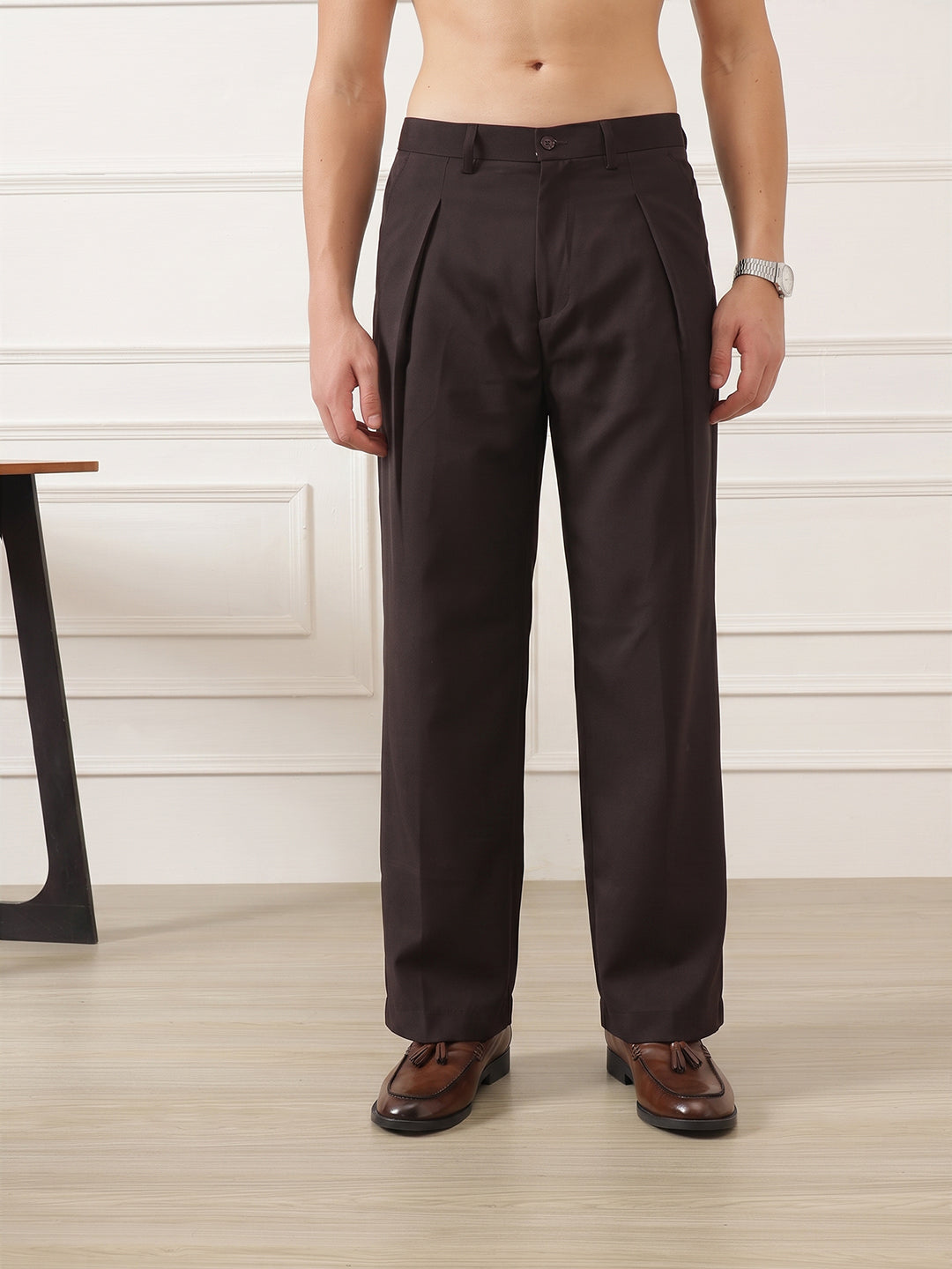 Wide Leg Pleated Korean Pant