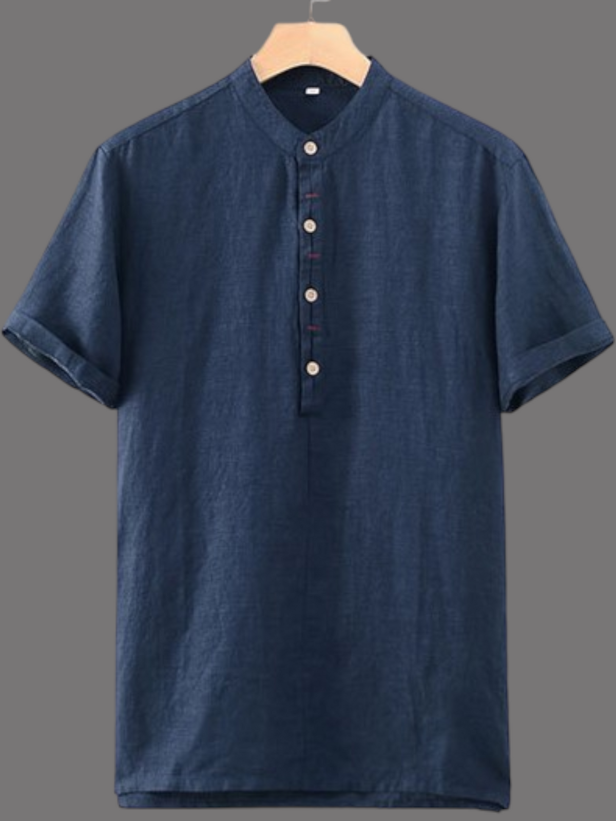 Men's Navy Blue Cotton Kurta Shirt