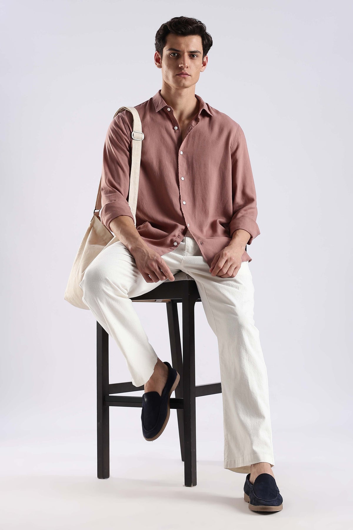 Desert Pink Linen Blend Shirt