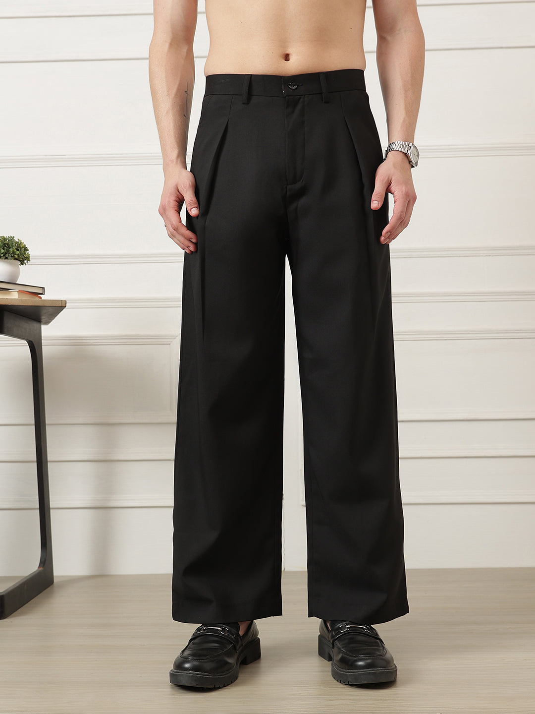 Wide Leg Pleated Korean Pant