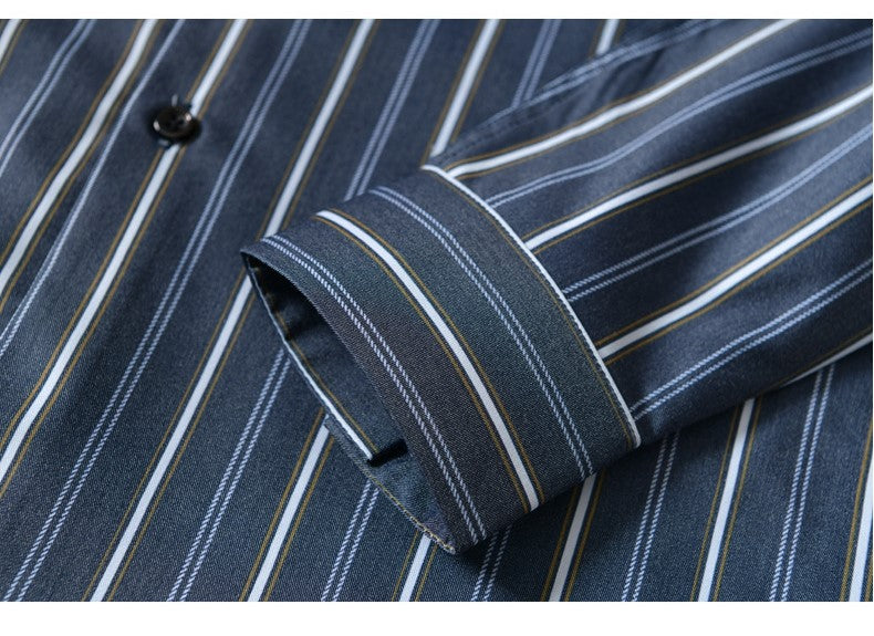 Elegant Blue: Men's Cotton Full-Sleeve Shirt for Every Occasion