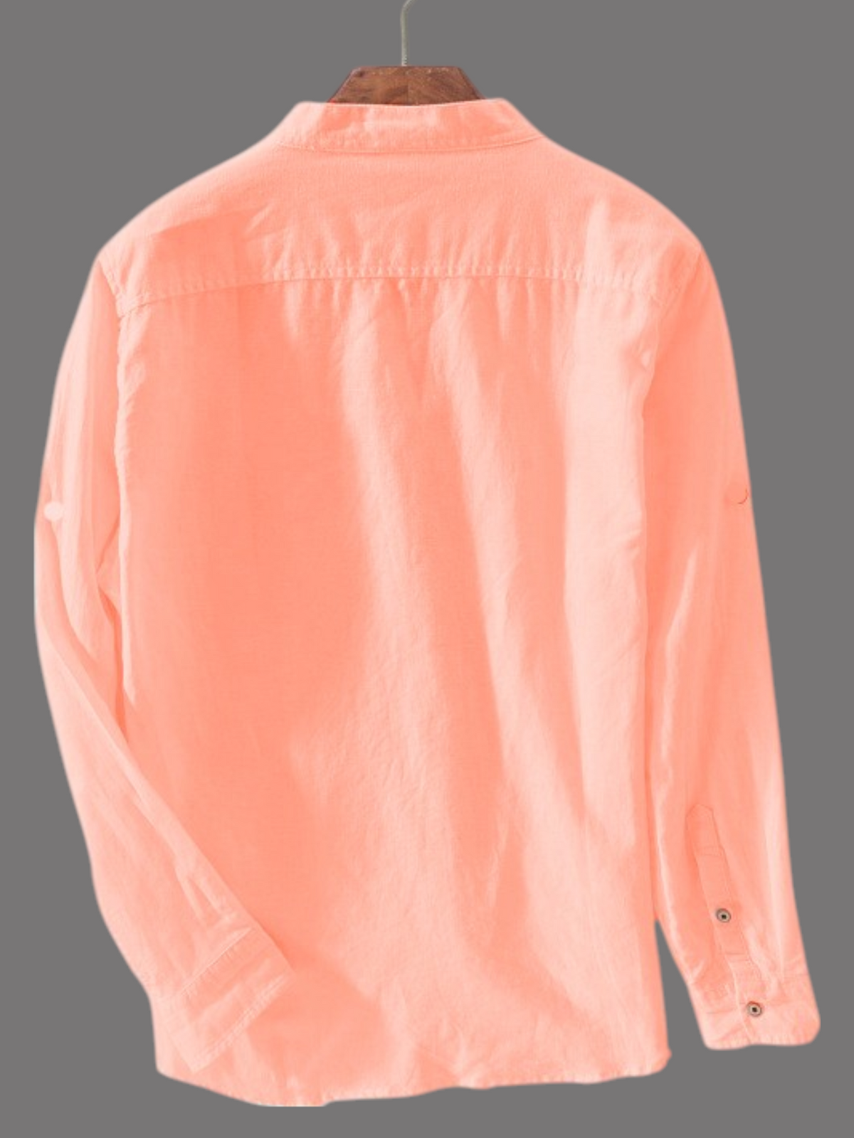 Peach Men's Cotton Kurta Shirt - Casual & Comfortable