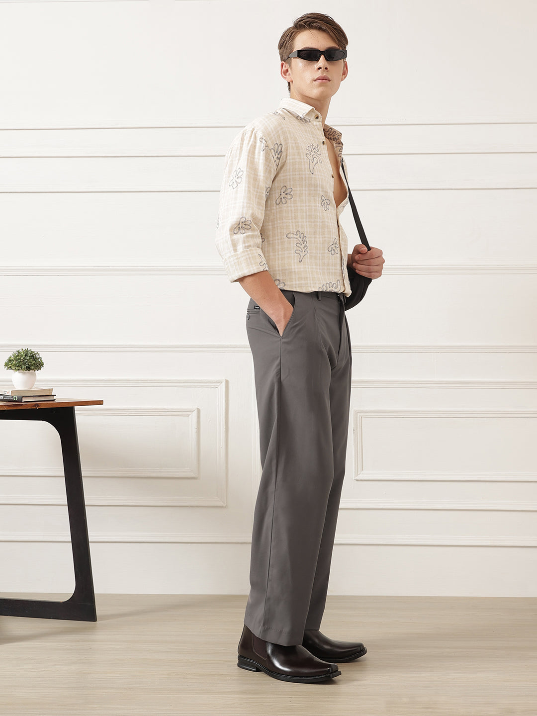Wide Leg Pleated Korean Pant