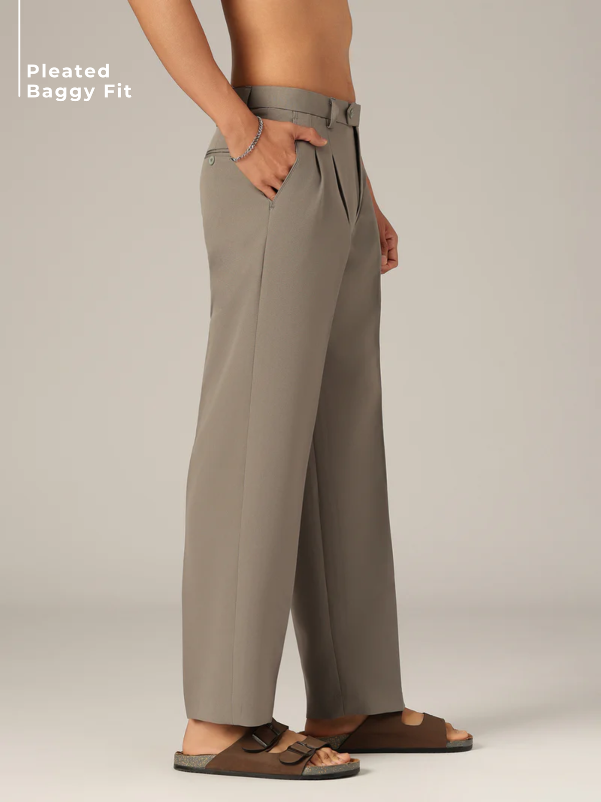 Korean Double Pleated Baggy Trouser