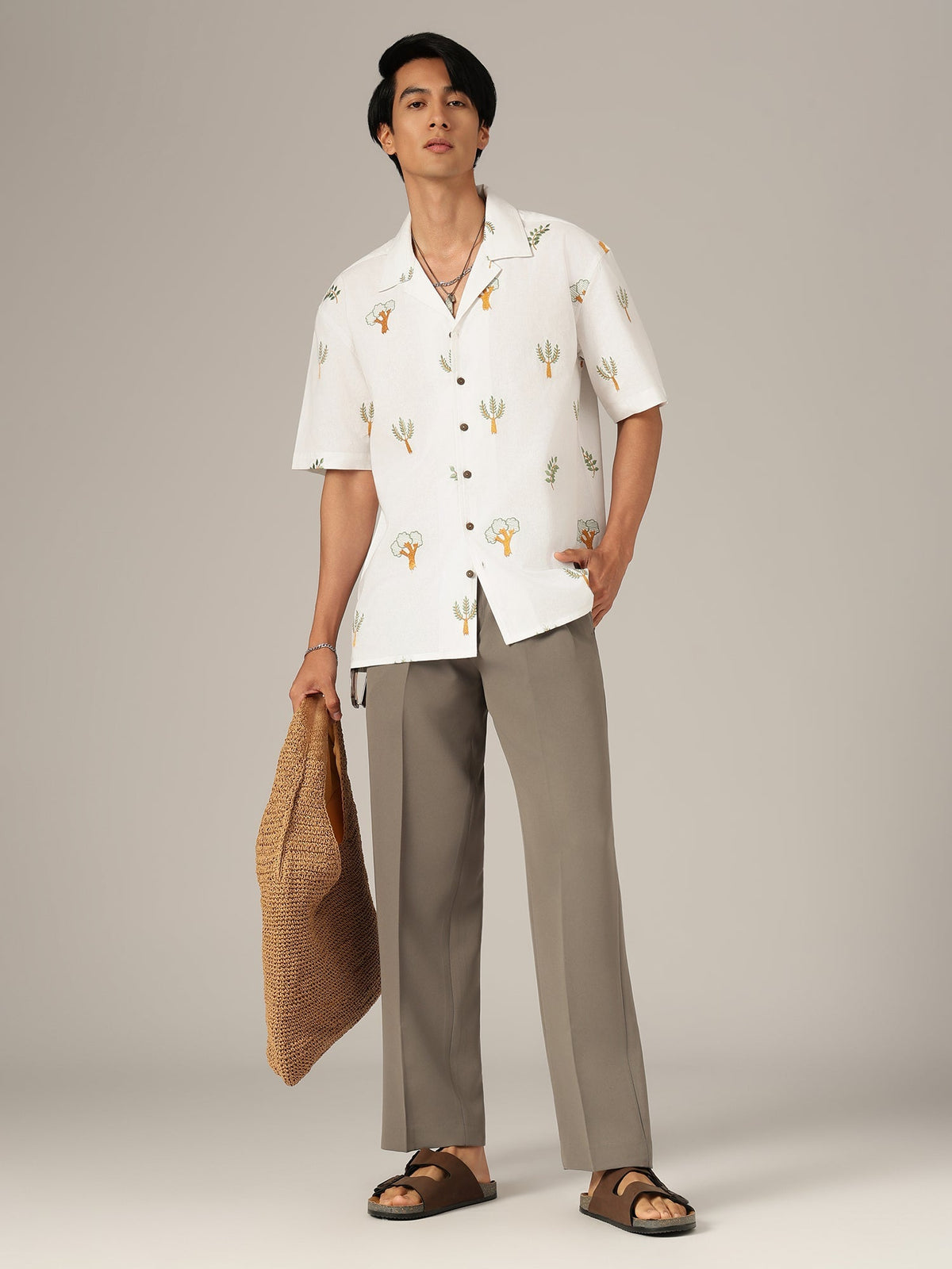 Korean Double Pleated Baggy Trouser
