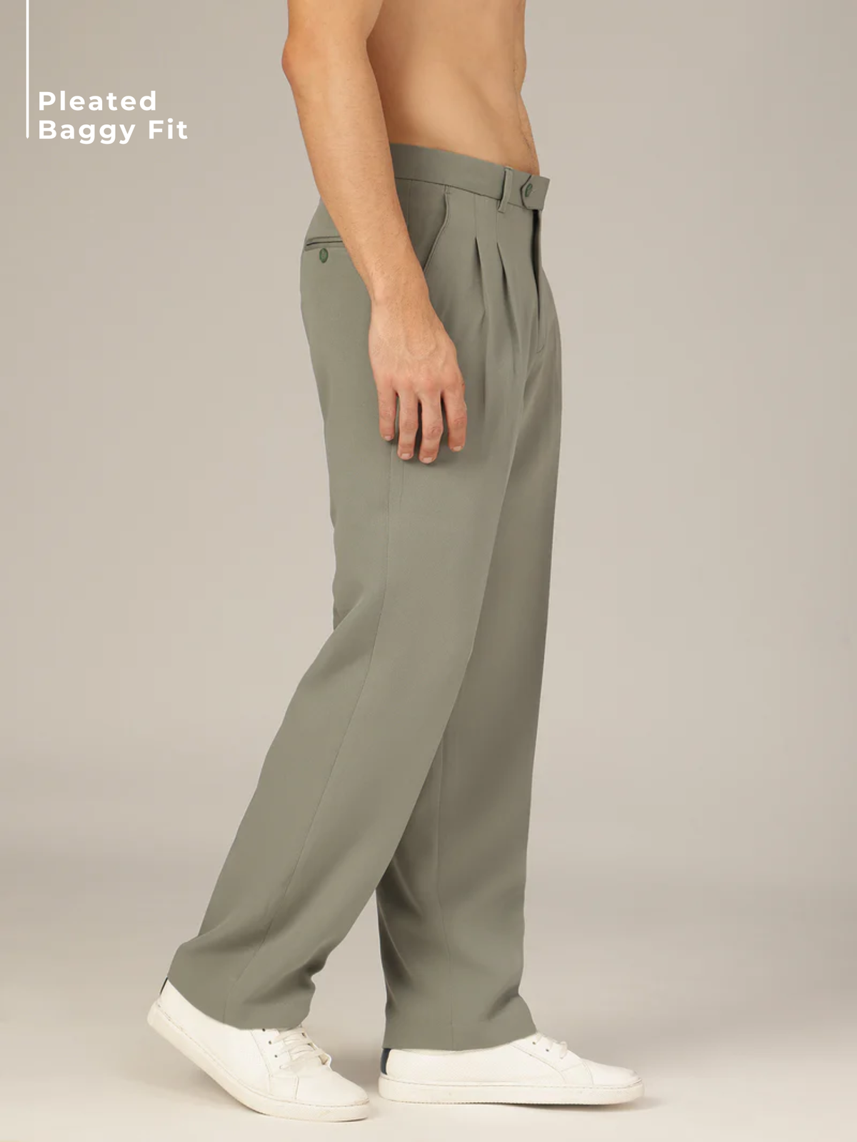 Korean Double Pleated Baggy Trouser