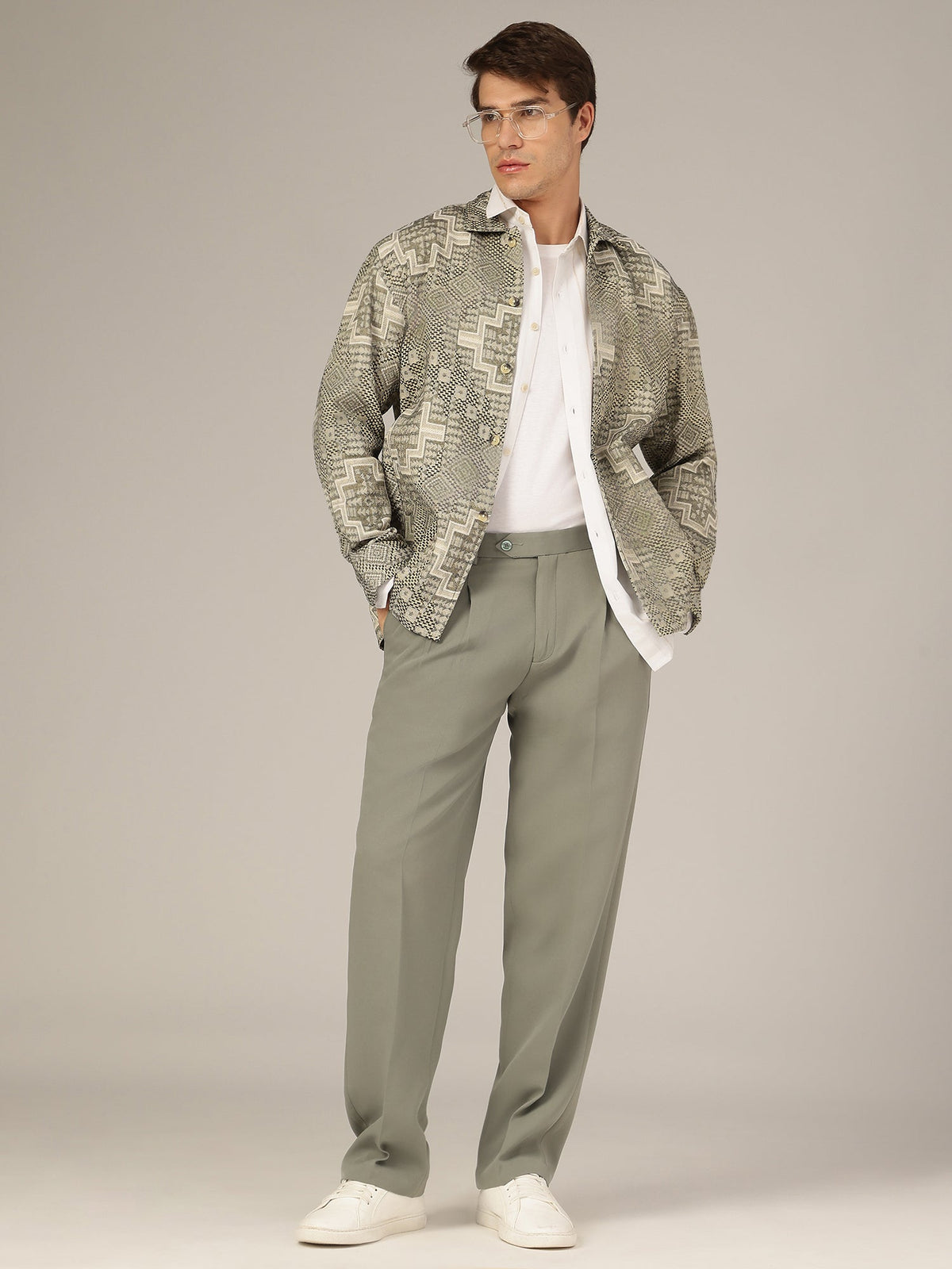 Korean Double Pleated Baggy Trouser