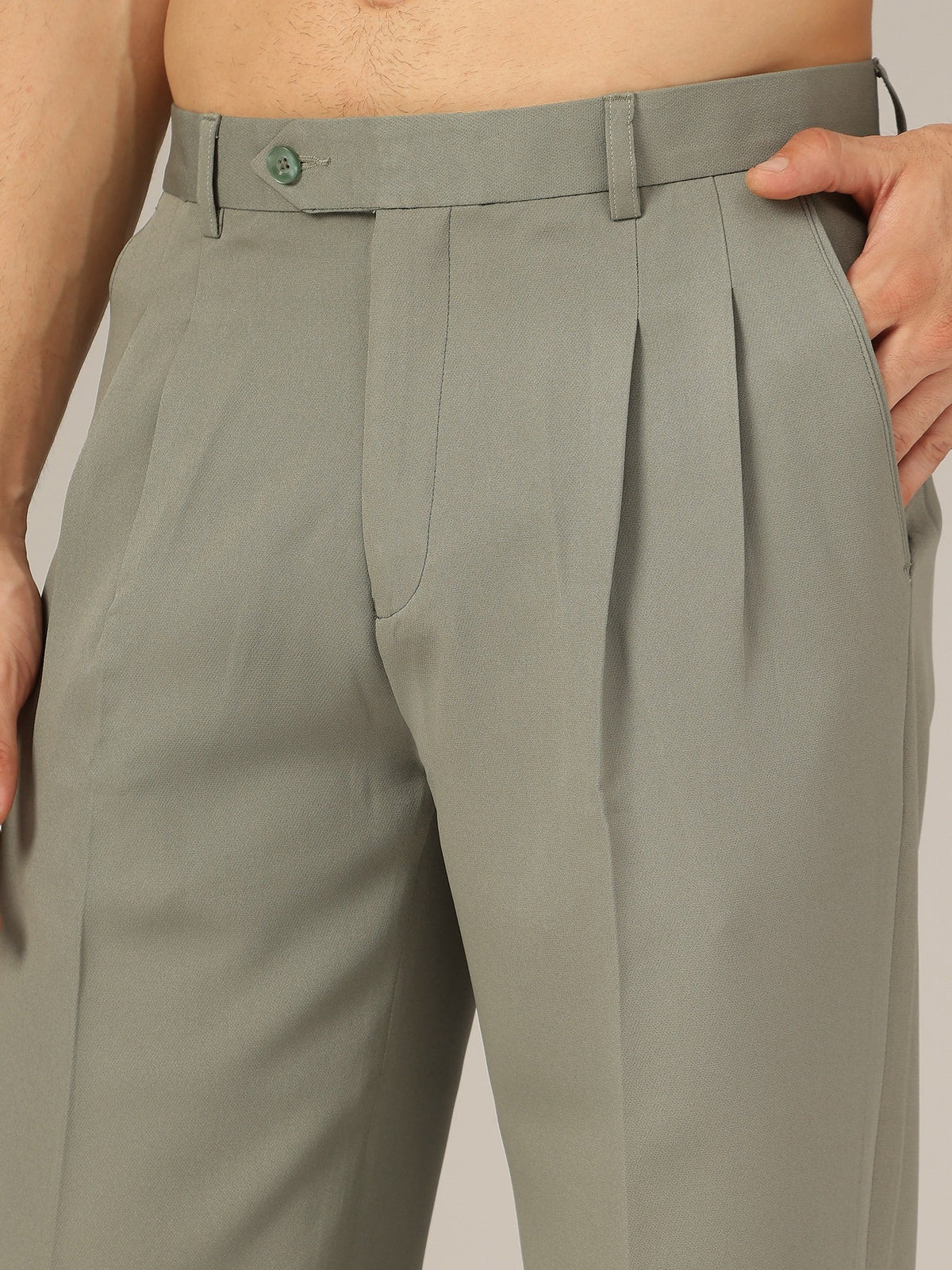 Korean Double Pleated Baggy Trouser