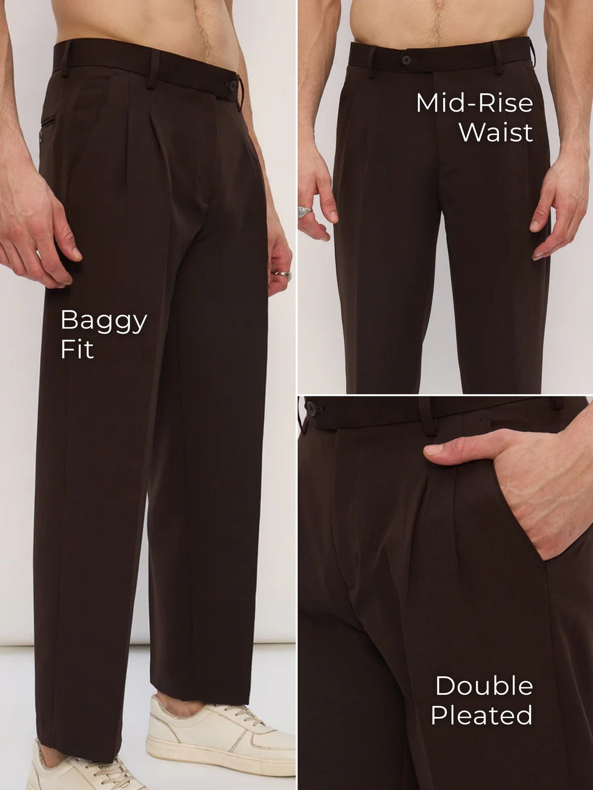Korean Double Pleated Baggy Trouser