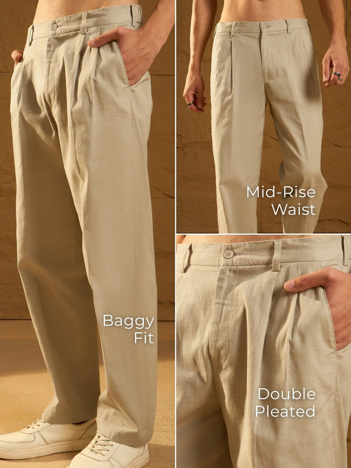 Korean Double Pleated Trouser